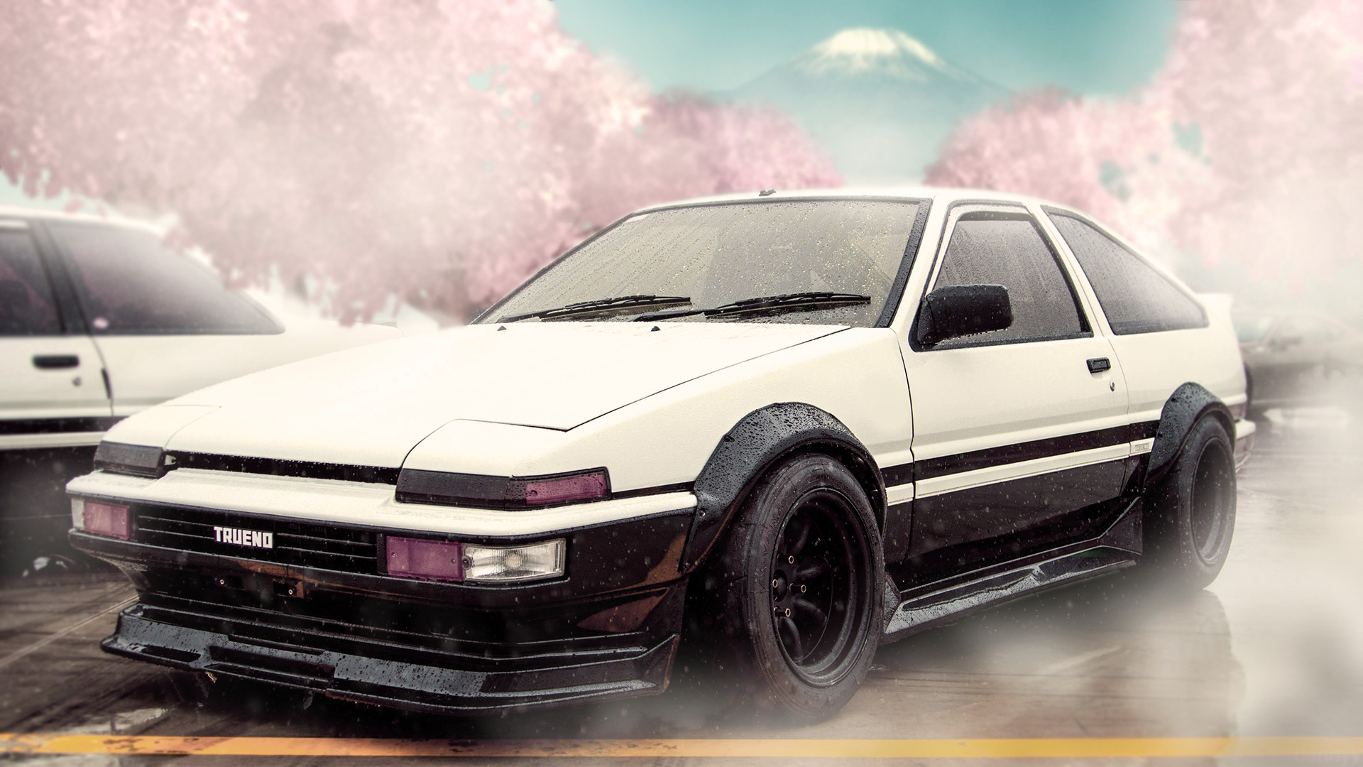 1920x1080 AE86 wallpaper i made for my computer, not very good but it was my first  attempt at photoshop.