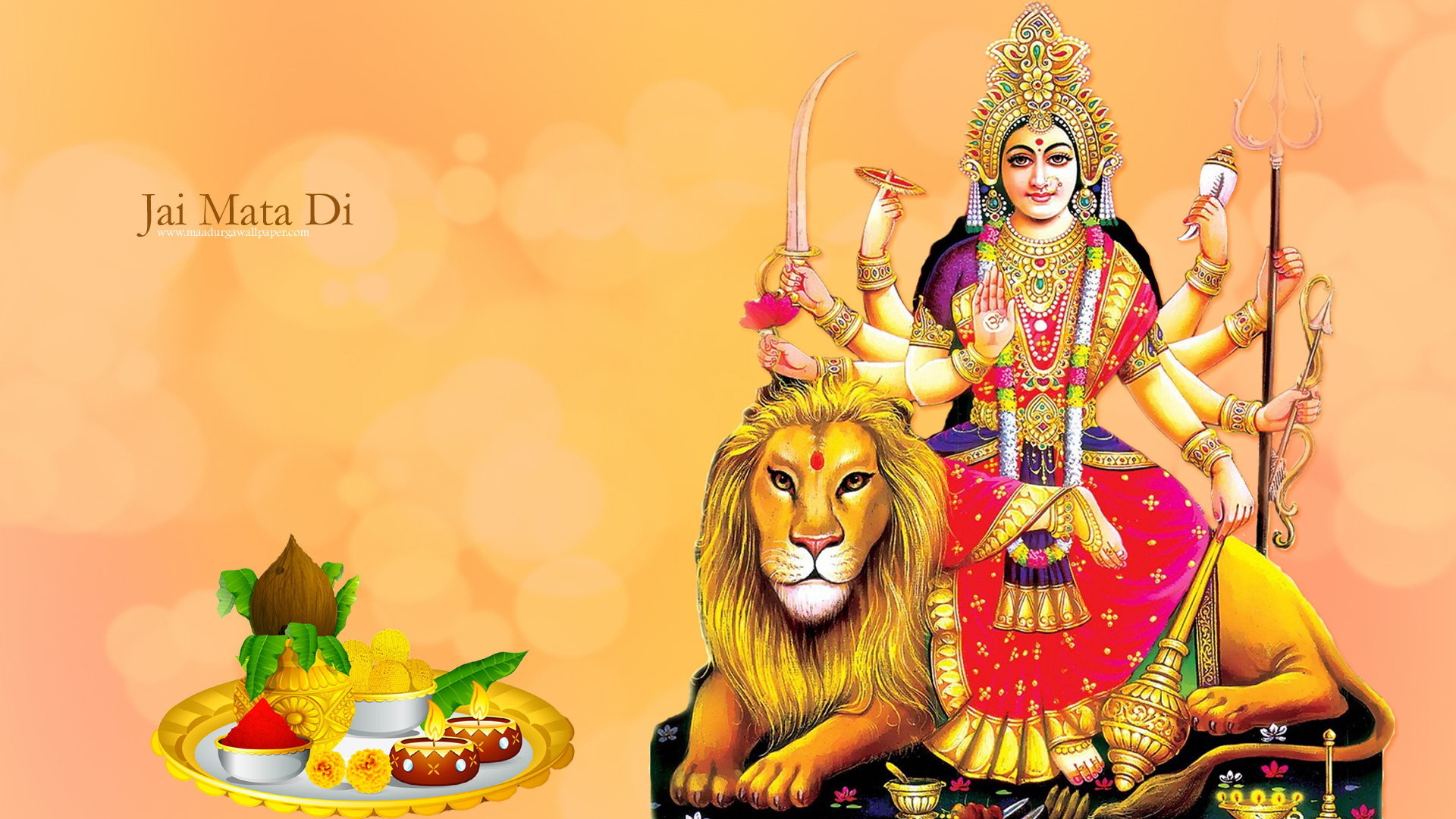 1920x1080 Goddess Durga HD Navratri special wallpaper free download - Jai Mata Di