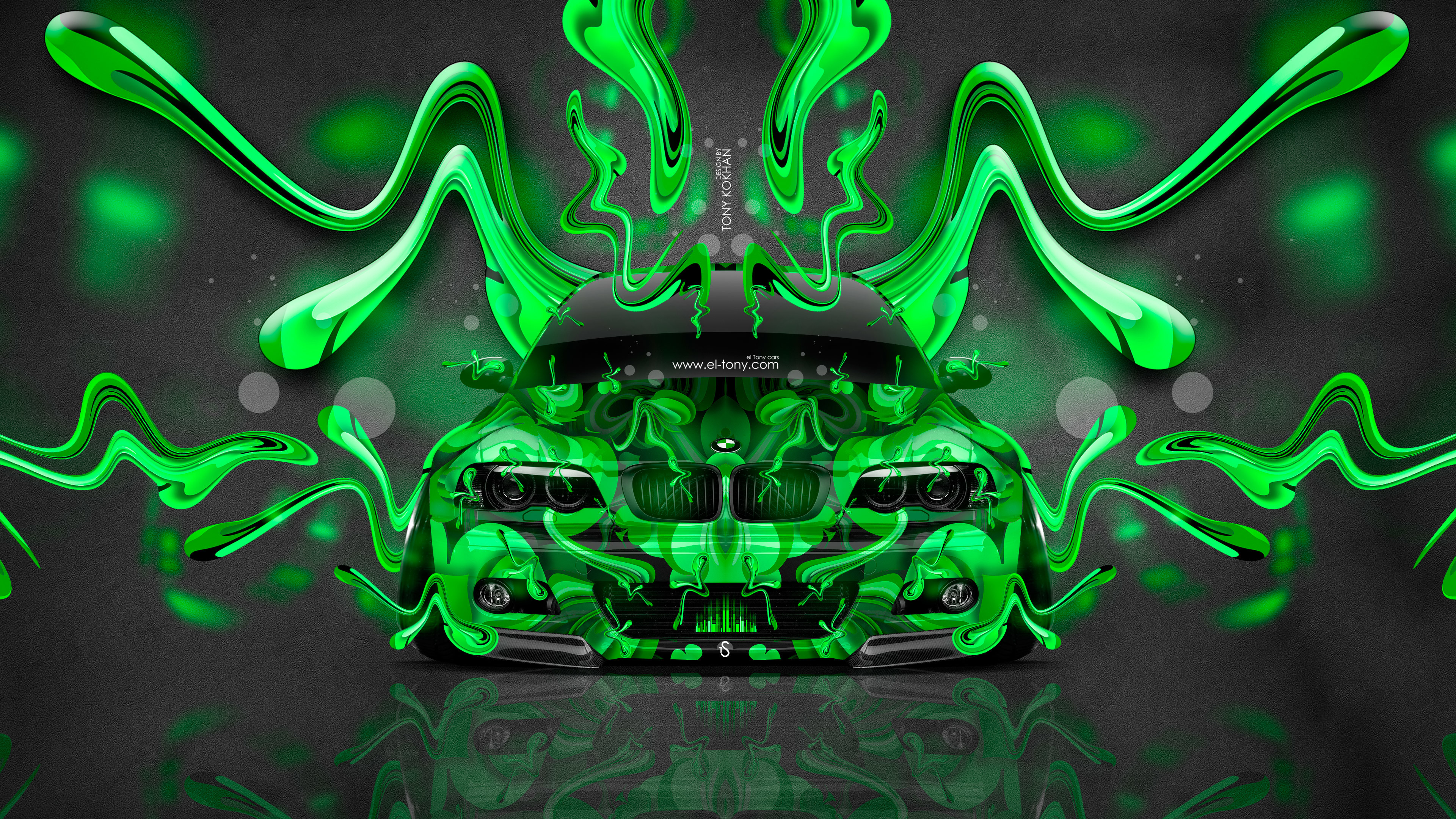 3840x2160 BMW M3 E46 Tuning Front Abstract Aerography Super Plastic Car 2016