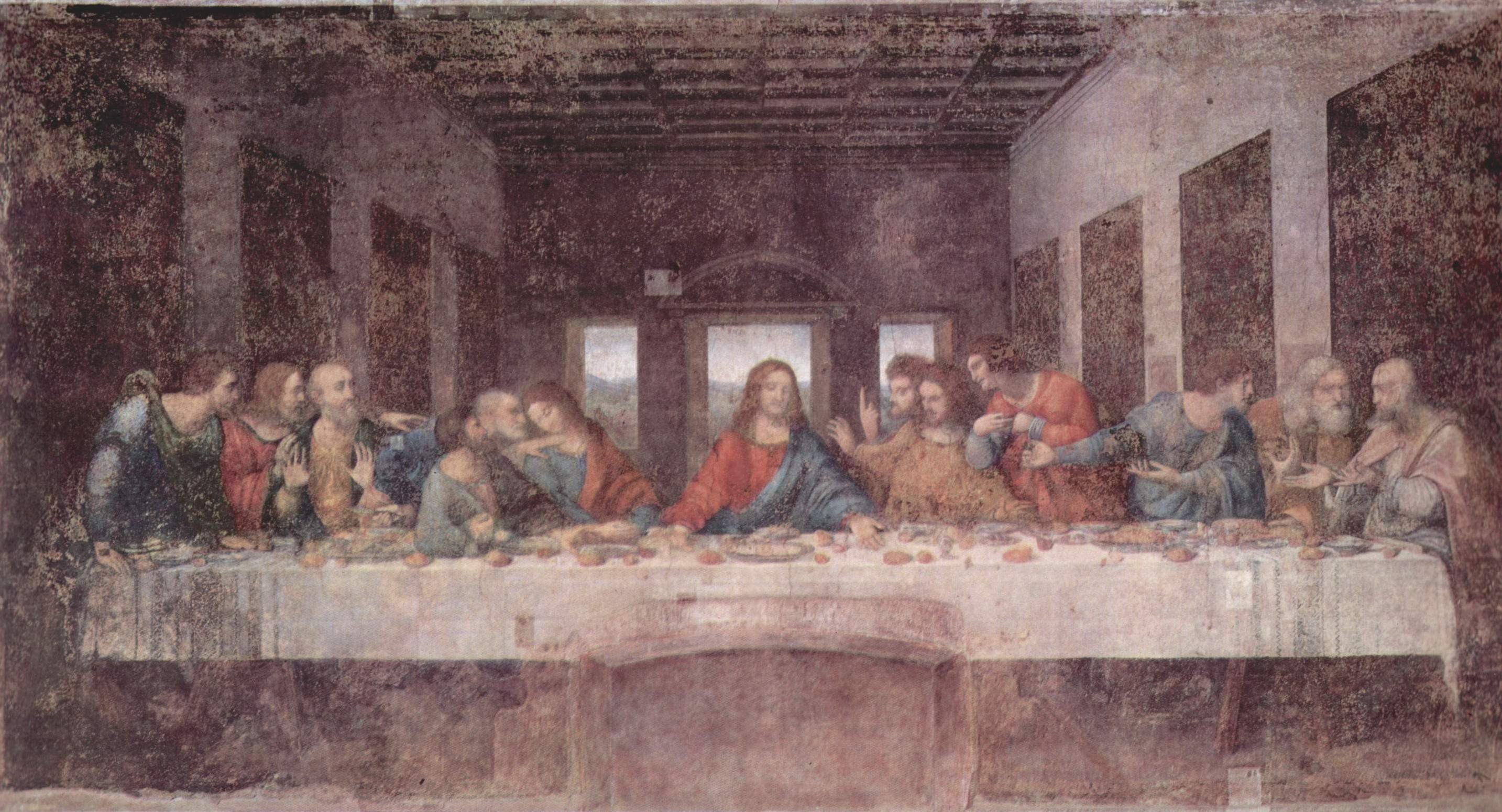 2867x1551 The Last Supper, Painting, Religious, Jesus Christ, 12 Disciples