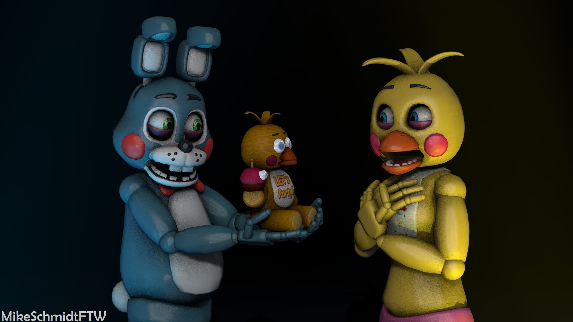 1920x1080 Toy Bonnie and Toy Chica by OfficerSchmidtFTW on DeviantArt