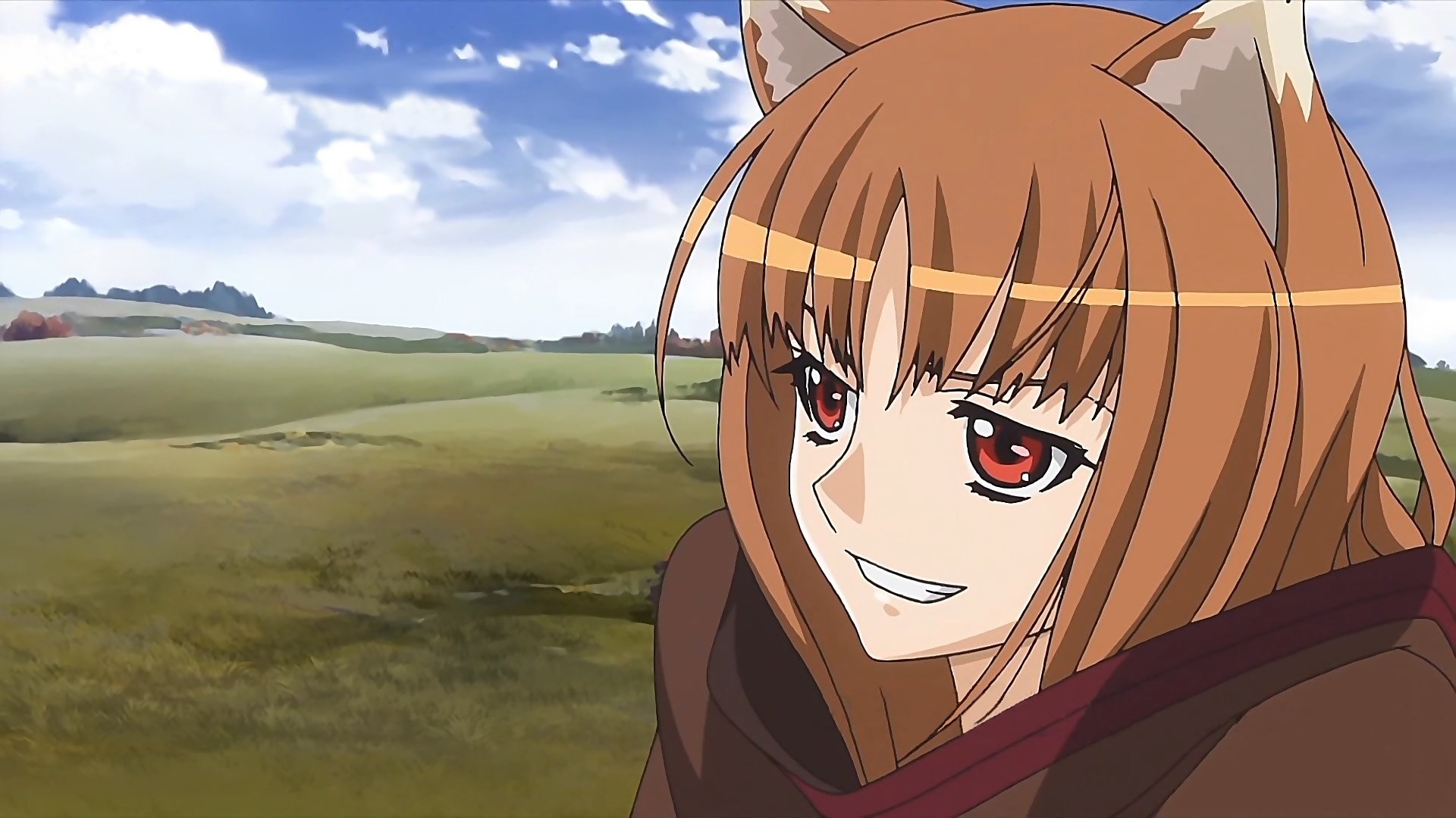 1920x1080 ... Spice And Wolf Animal Ears Anime Girls Red Eyes ...