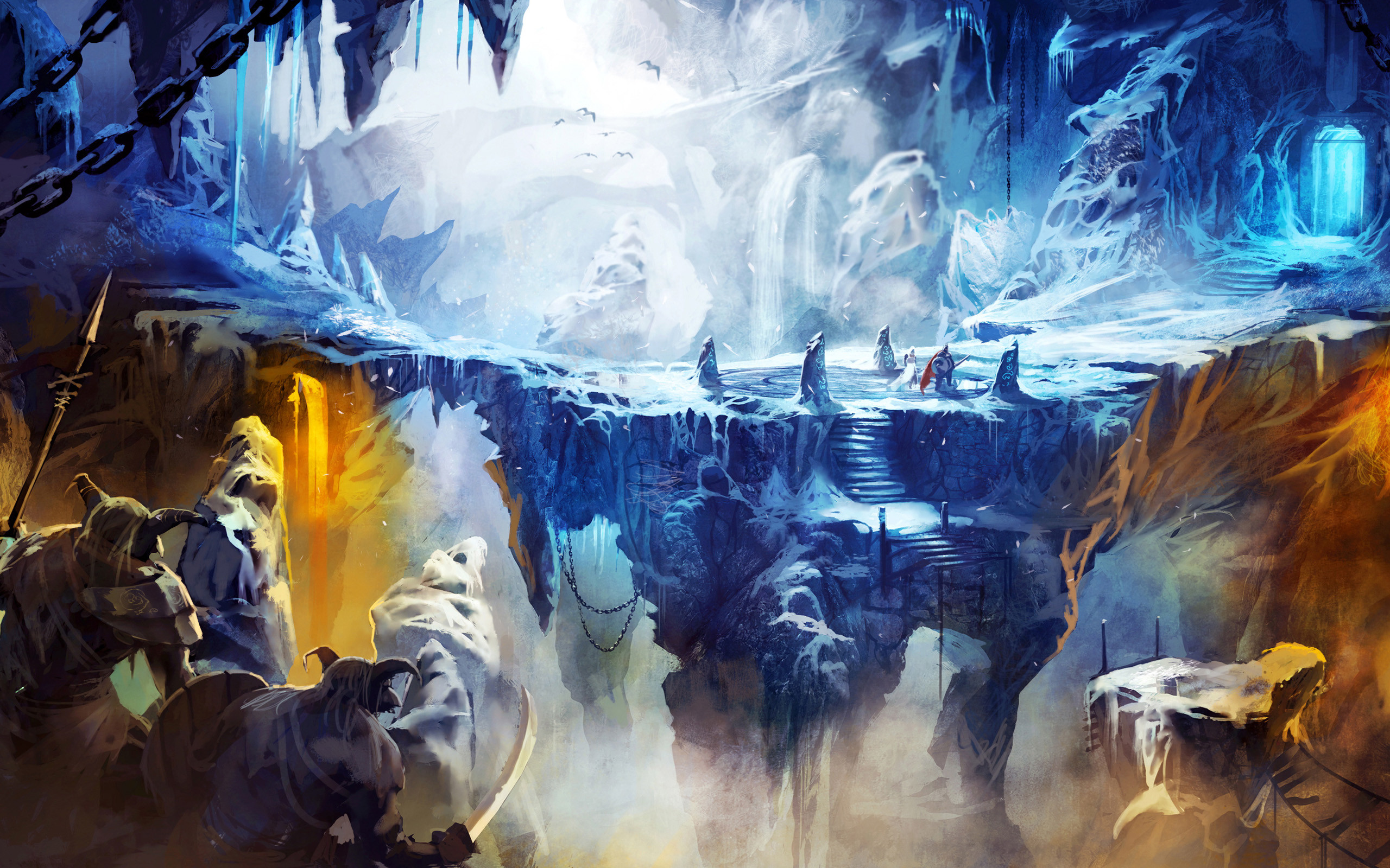 2560x1600 Frozen Cave in Trine 2