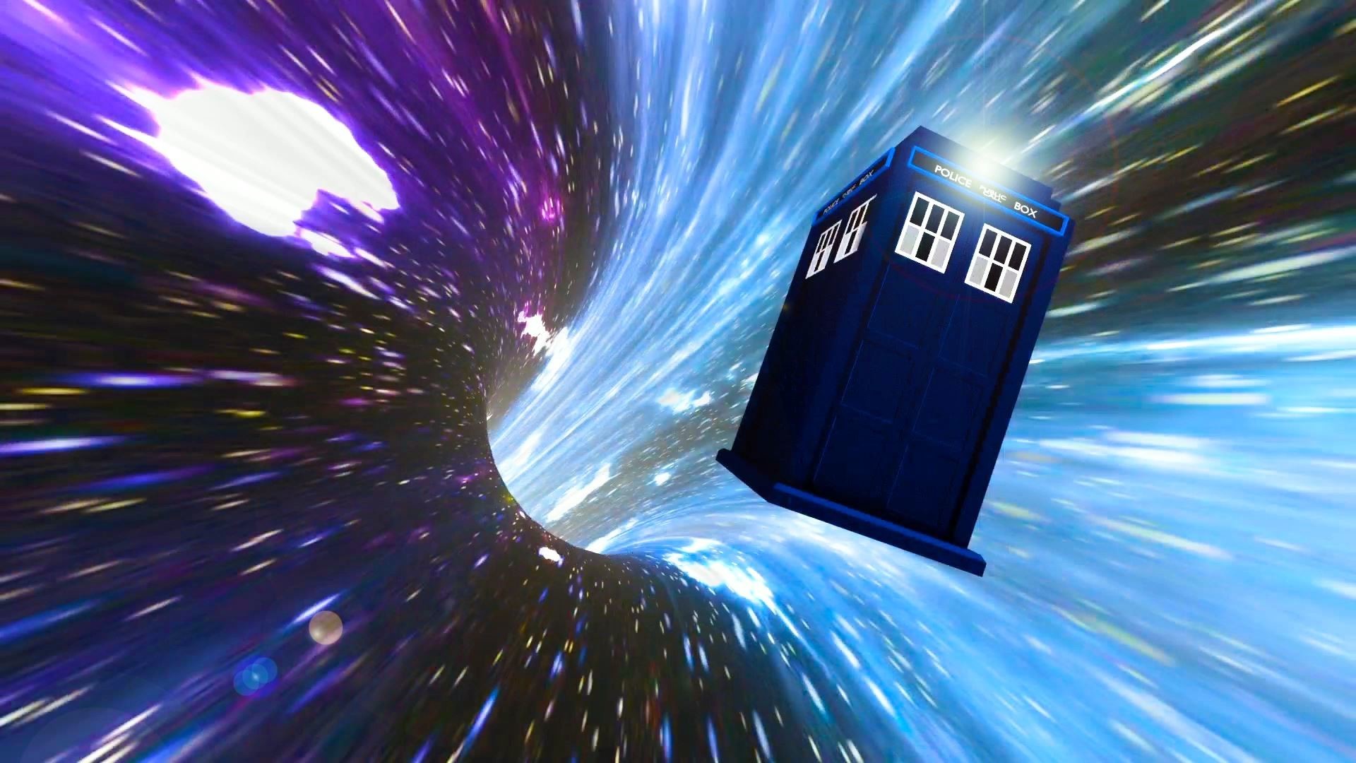 1920x1080 TARDIS Flying Through Time Vortex - VFX Test