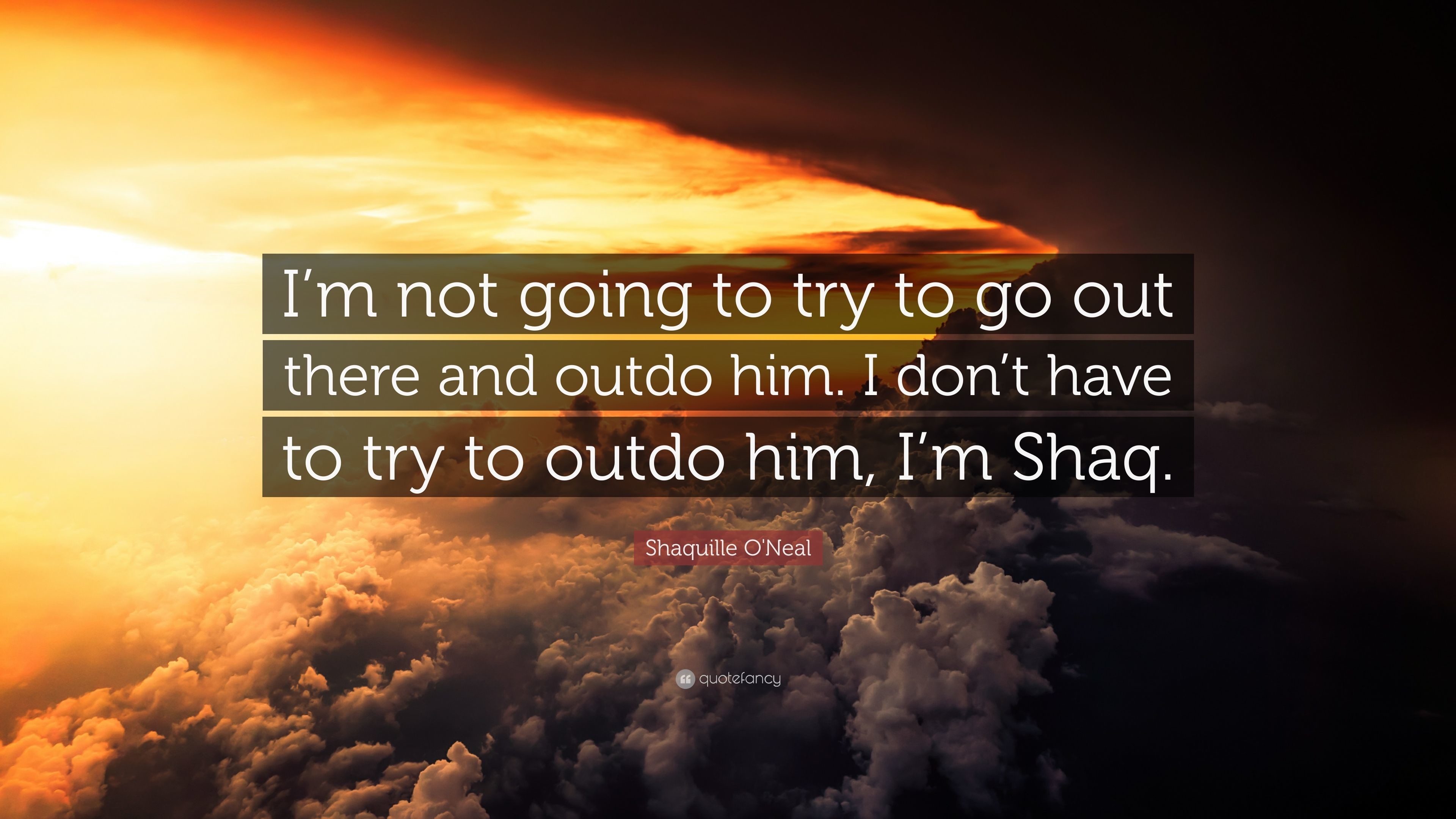 3840x2160 Shaquille O'Neal Quote: “I'm not going to try to go