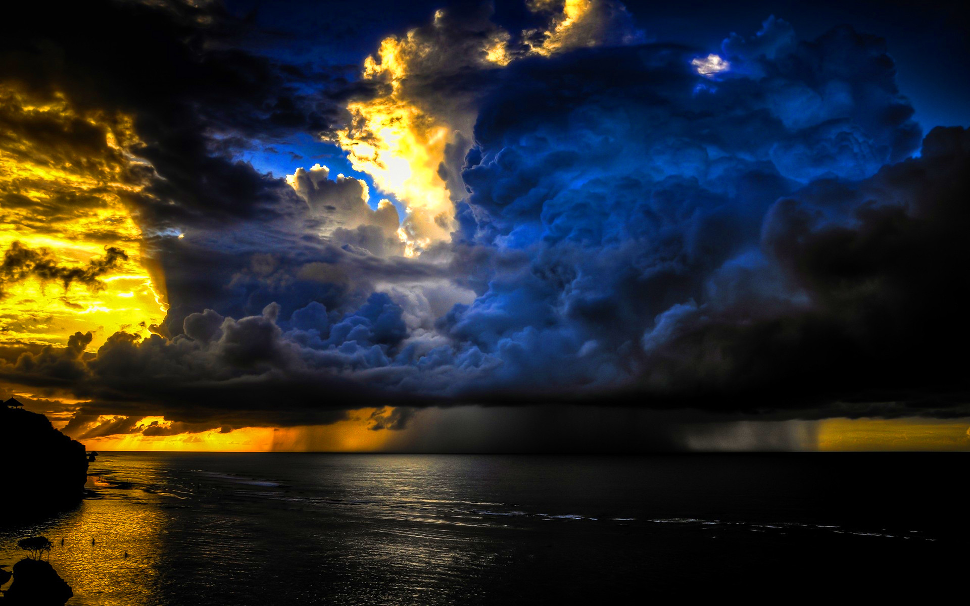 1920x1200 clouds wallpaper ocean storm. Â«Â«