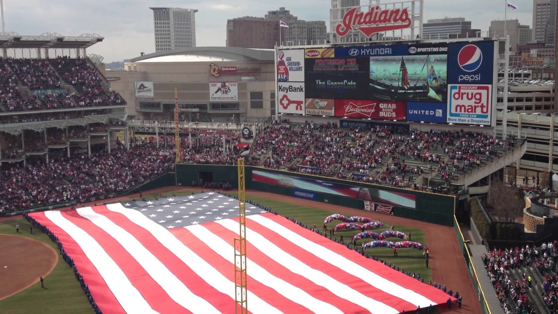 1920x1080 The National Anthem At The 2013 Cleveland Indians Home Opener