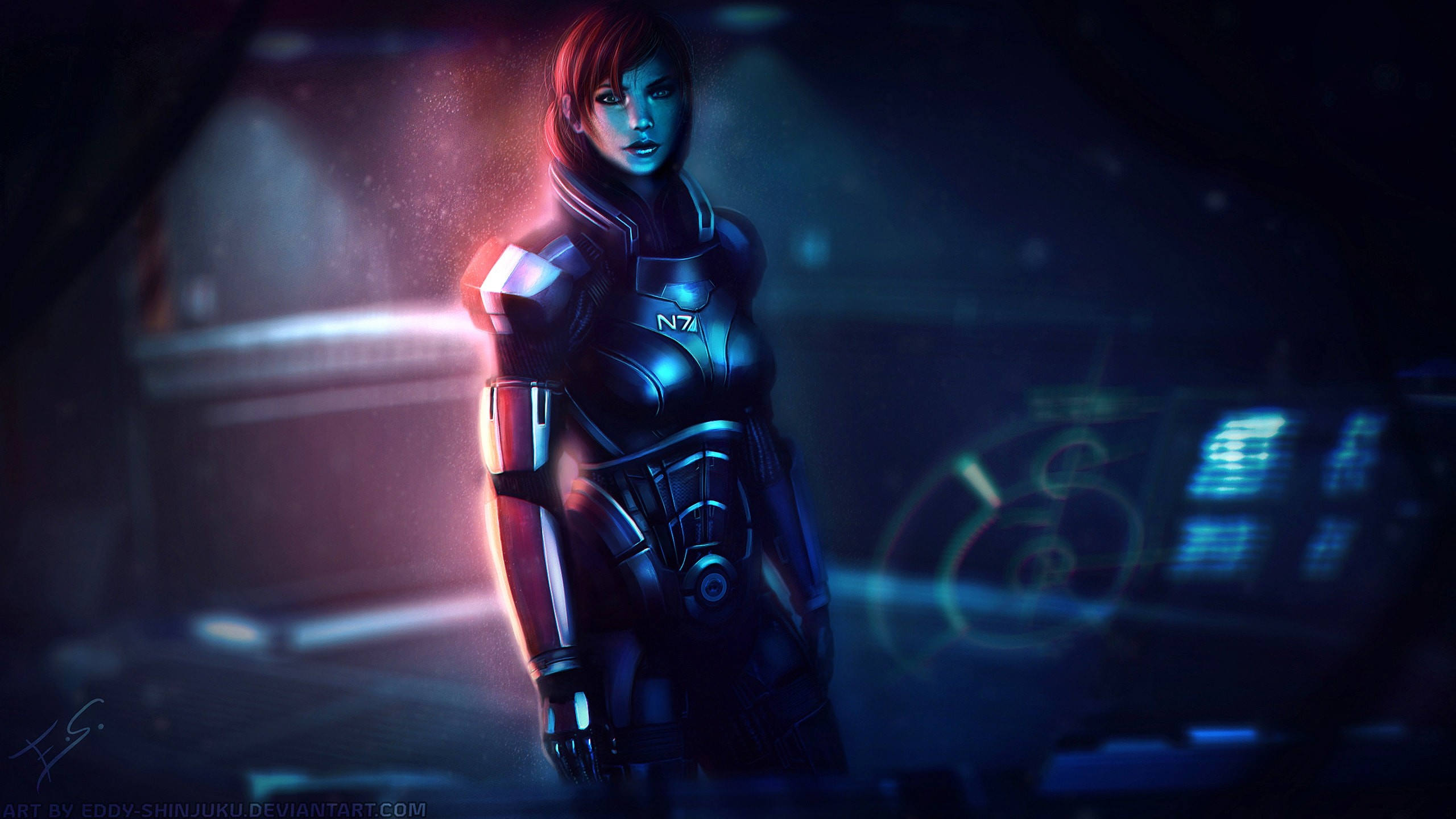 2560x1440 N7 Mass Effect Girl