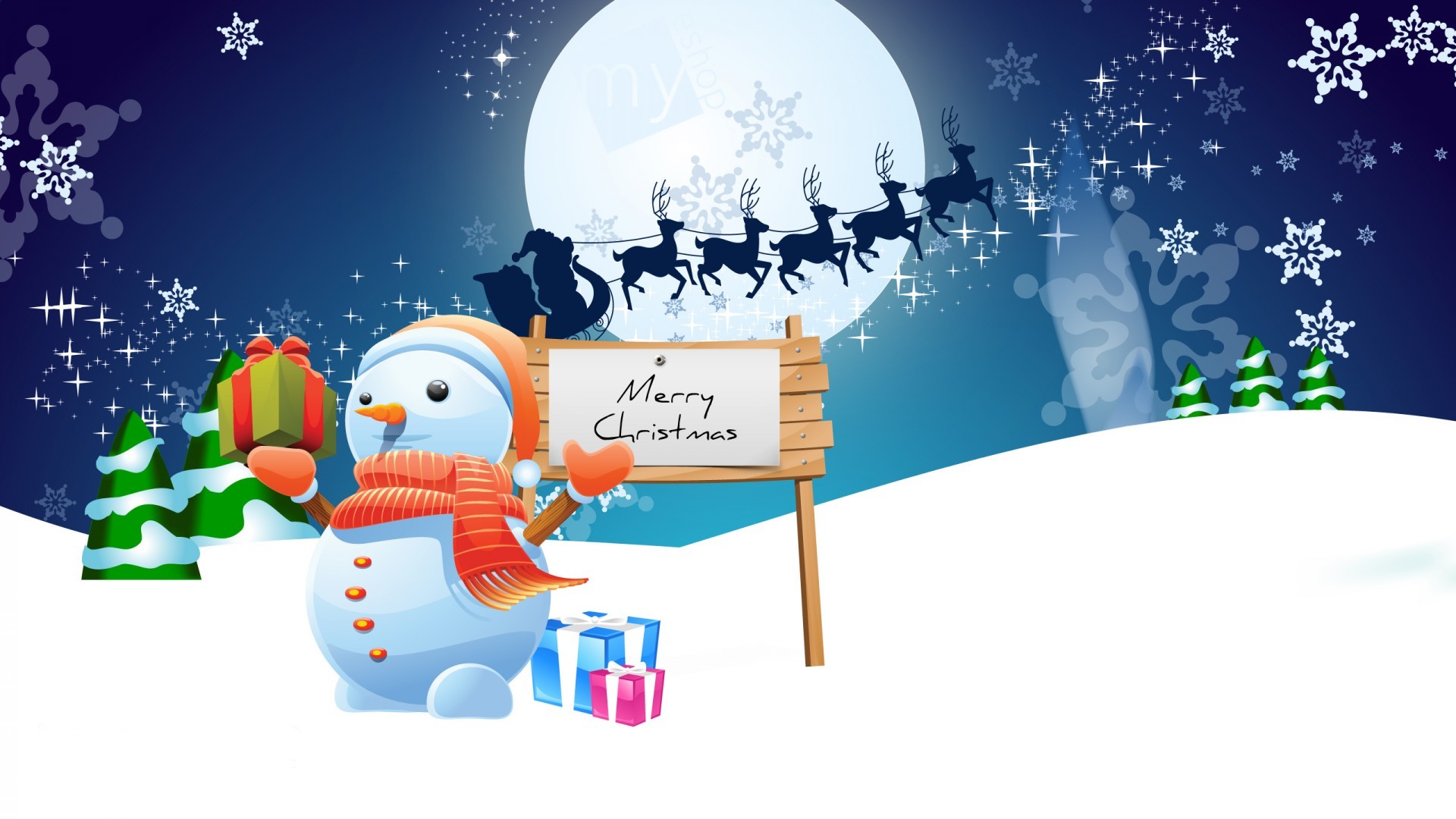 1920x1080 ... x 1080 2560 x 1440 Original. Description: Download Snowman Merry Christmas  Christmas wallpaper ...