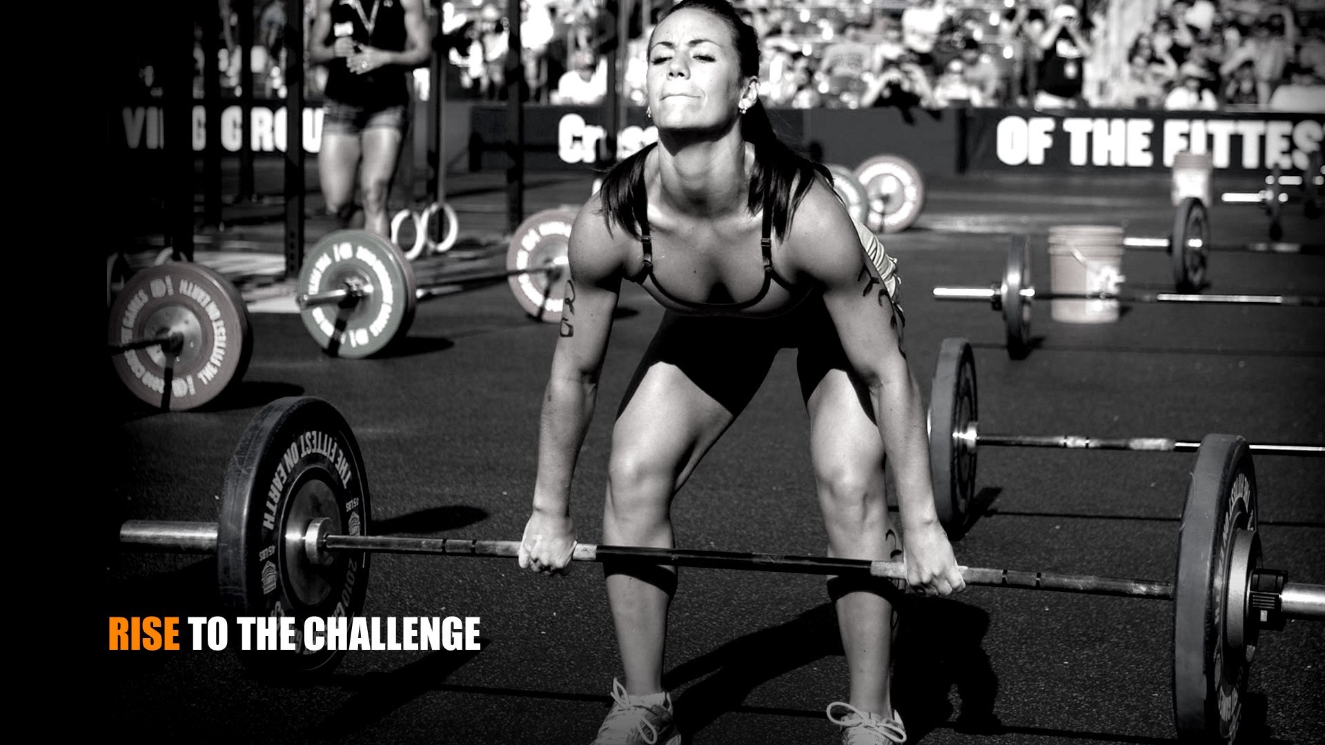 1920x1080 Wallpaper : room, skinny, exercising, CrossFit, bodybuilding, structure,  barbell, Camille Leblanc, muscle, arm, chest, black and white, ...
