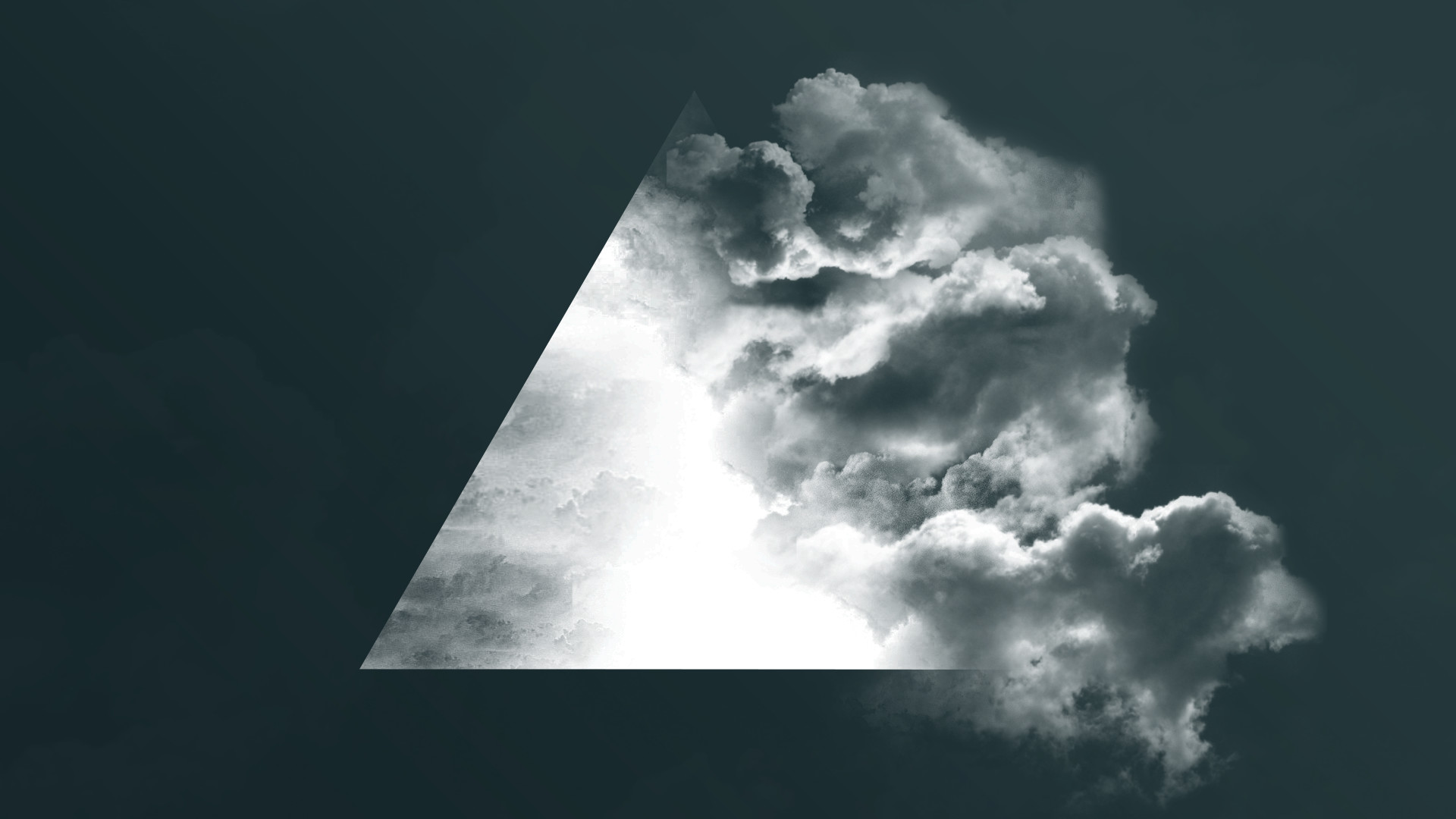 1920x1080 Artwork Clouds Smoke Triangles ...
