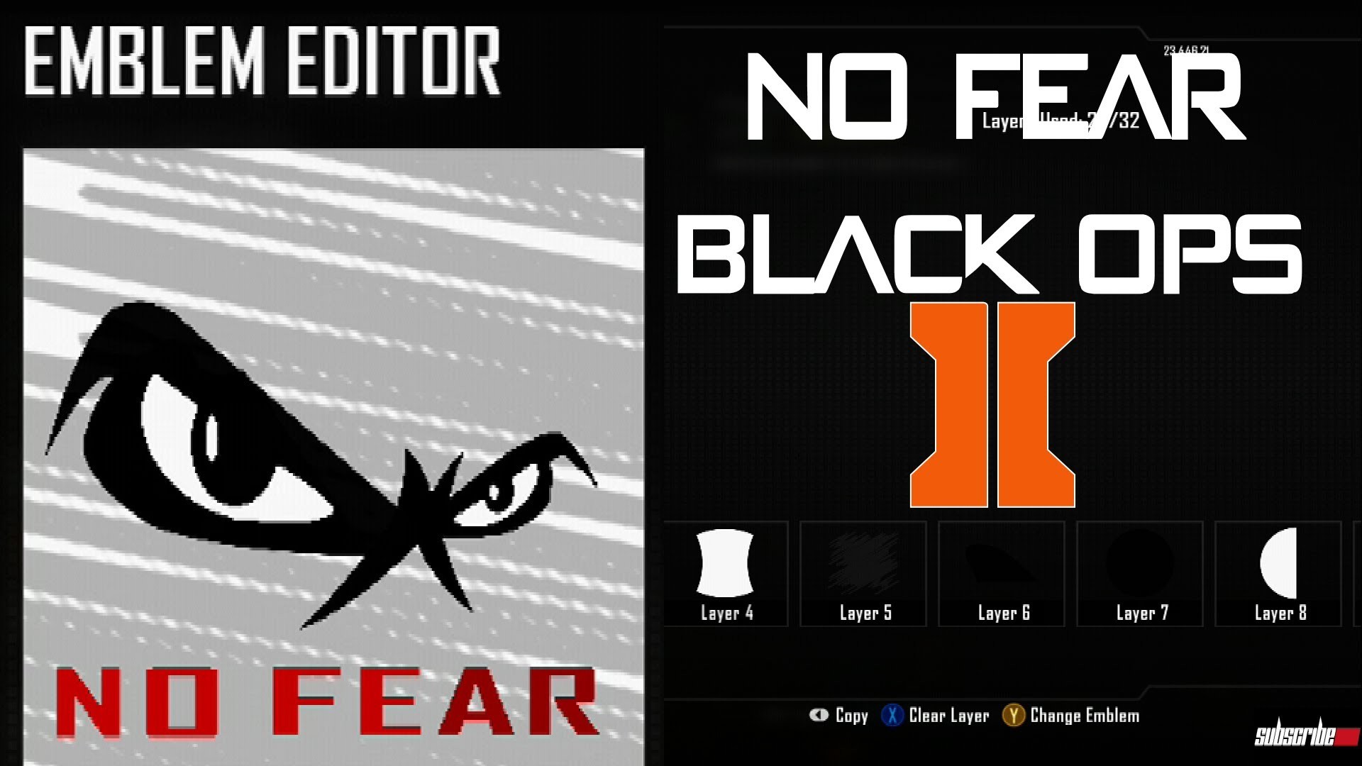 1920x1080 Black Ops 2 - NO FEAR Best Logo Emblem Tutorial ( NO FEAR ) Playercard Call  of Duty II - YouTube