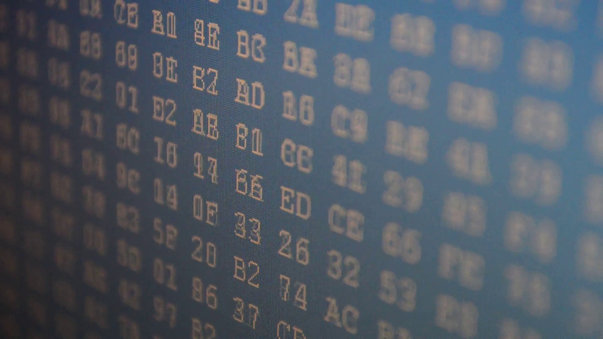1920x1080 Digital coding. Hexadecimal program code on screen. Animated background of moving  binary code numbers. Stock Video Footage - VideoBlocks