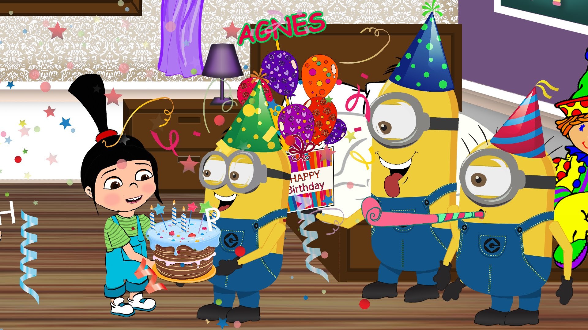 1920x1080 Minions Happy Birthday Song ~ Agnes Despicable me - Birthday Party [HD]  1080P - YouTube