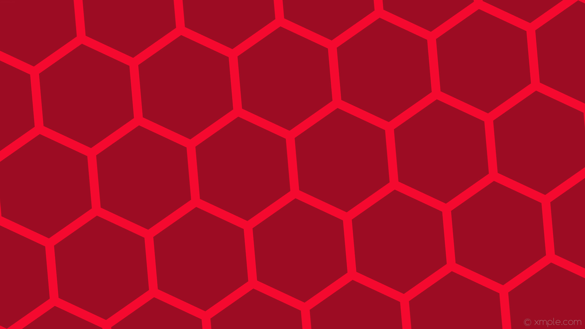 1920x1080 wallpaper hexagon beehive red honeycomb #9c0c22 #f6092e diagonal 5Â° 29px  327px