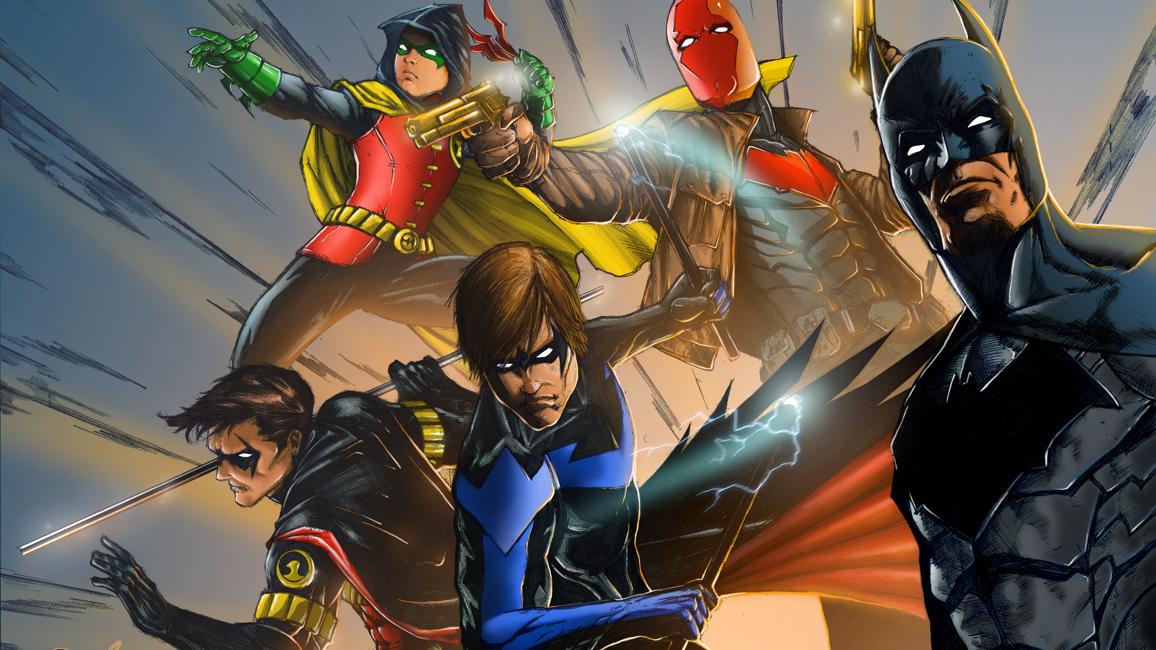 3840x2160 Red Hood, Robin (DC Comics), Red Robin, Nightwing wallpaper and background