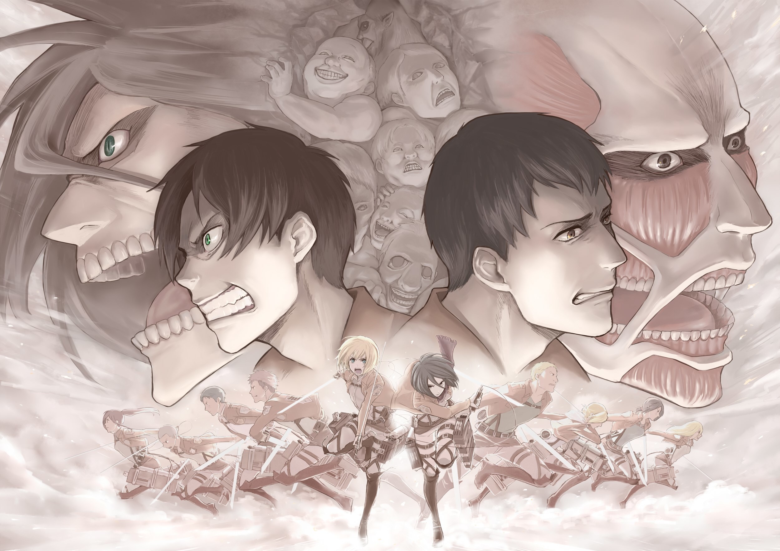 2500x1767 #1524183, attack on titan category - HQ Definition Wallpaper Desktop attack  on titan wallpaper