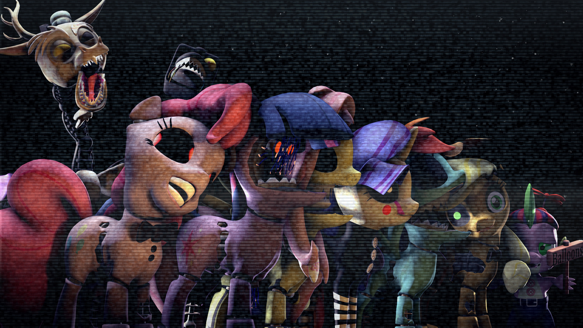 1920x1080 ... LunarGuardWhoof Five nights at Equestria 2 - withered animatronics by  LunarGuardWhoof