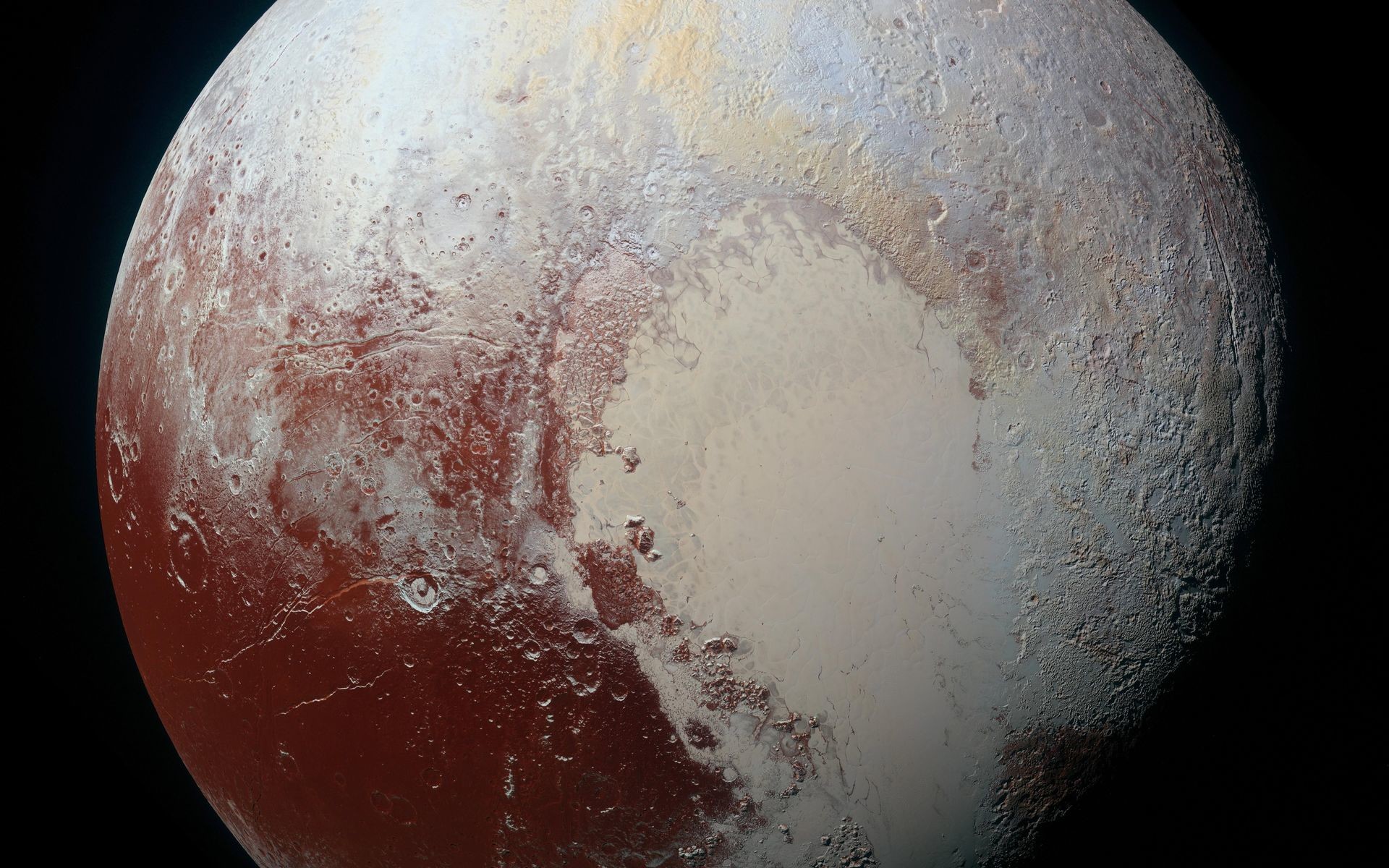 1920x1200 NASA's New Horizons spacecraft captured this high-resolution enhanced color  view of Pluto on July