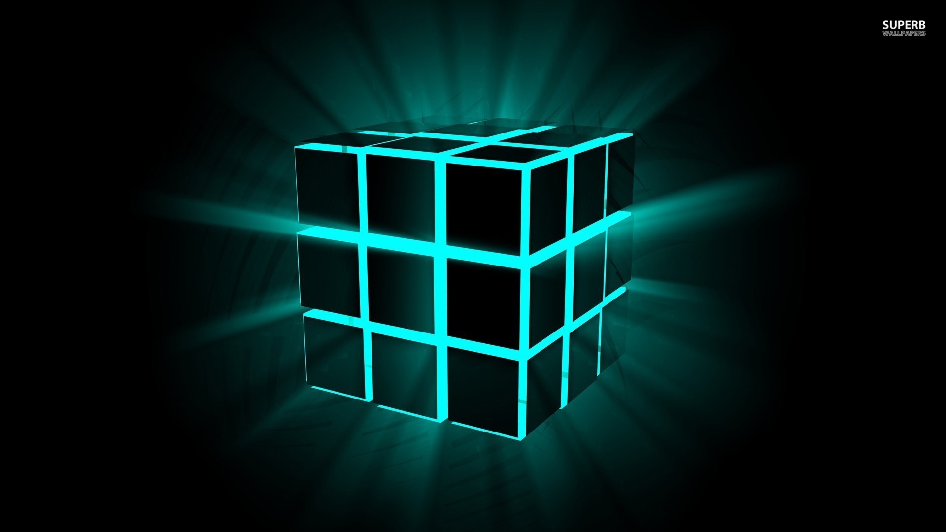 1920x1080 Neon cube wallpaper 