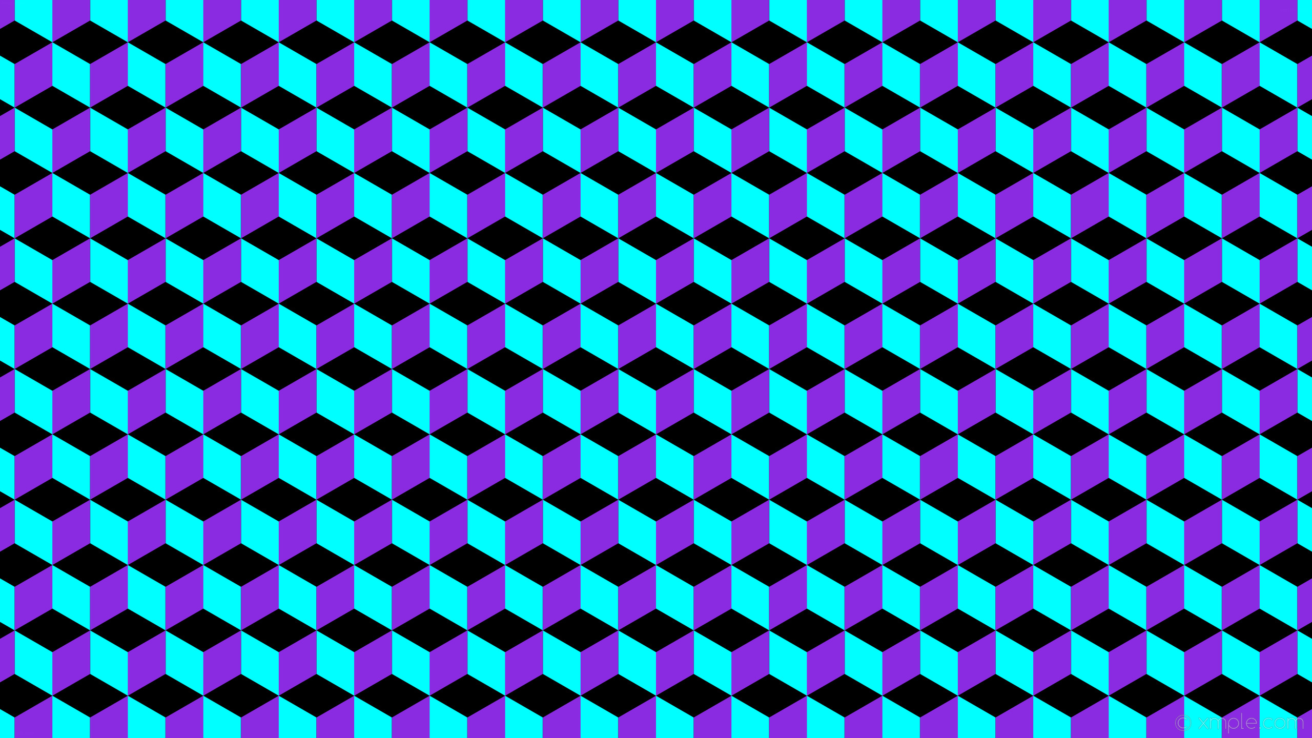 2560x1440 wallpaper purple 3d cubes blue black aqua cyan blue violet #000000 #00ffff  #8a2be2