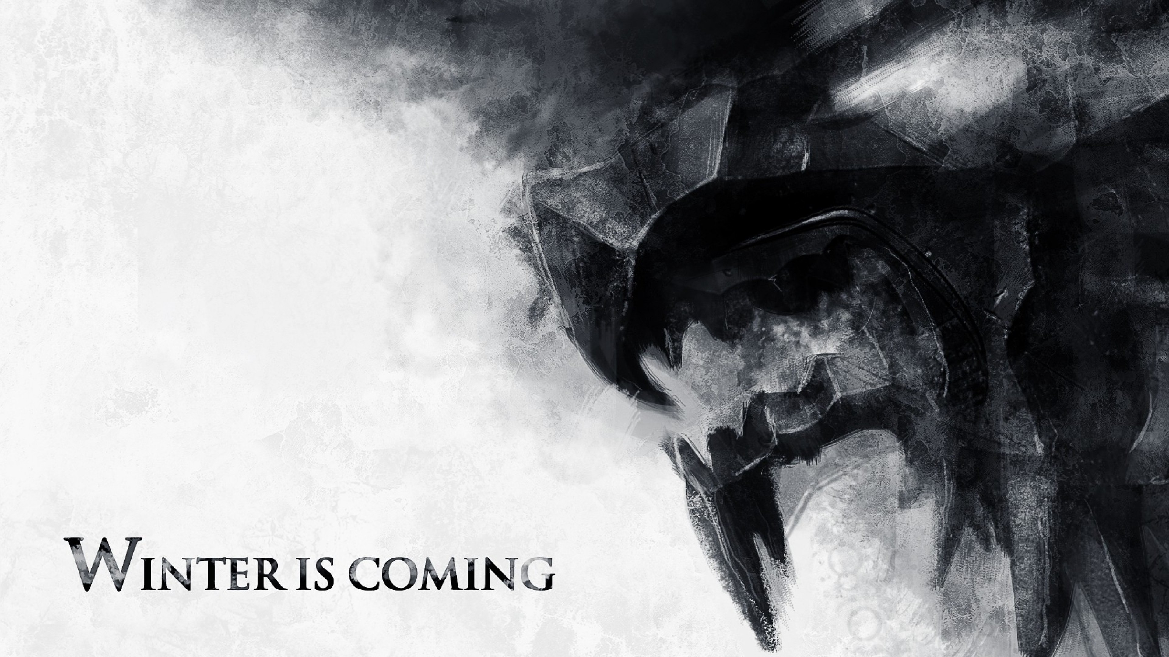 3840x2160 Preview wallpaper house stark, game of thrones, winter coming, art 