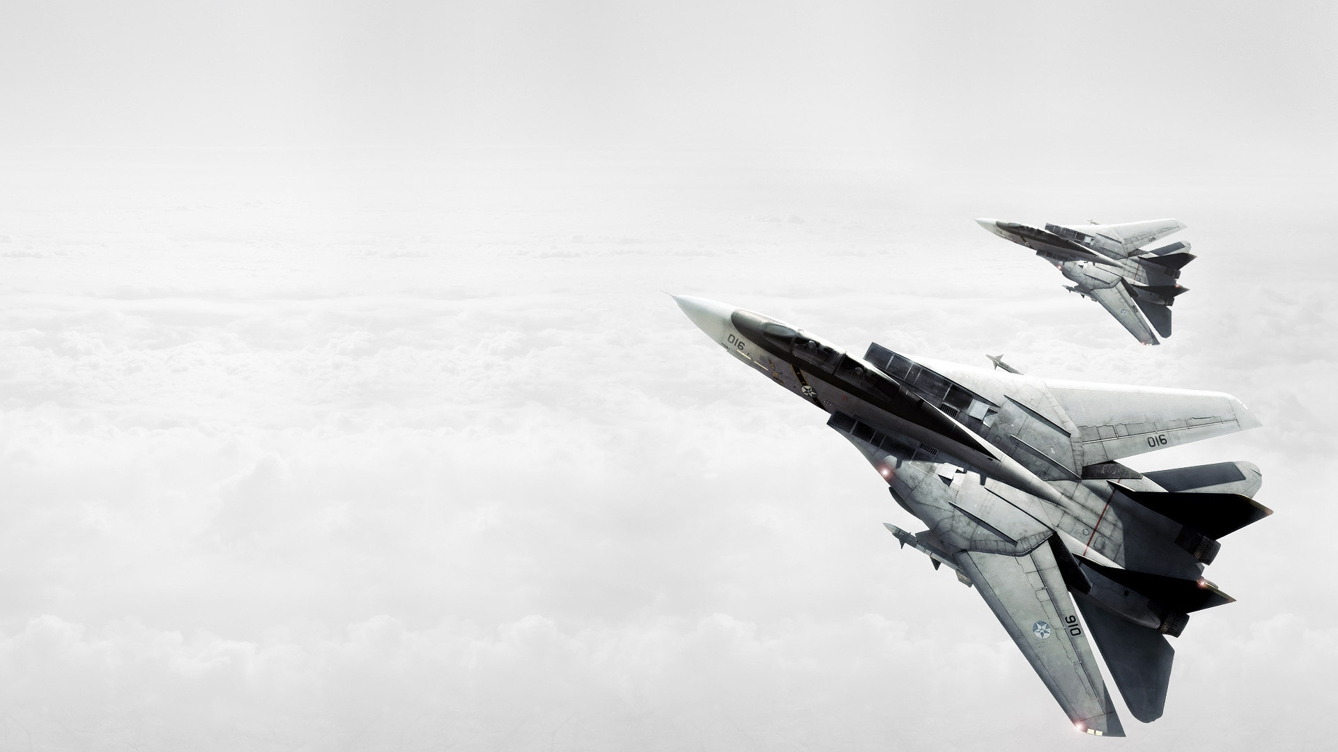 1920x1080  Wallpaper ace combat, fighters, couple, sky, clouds