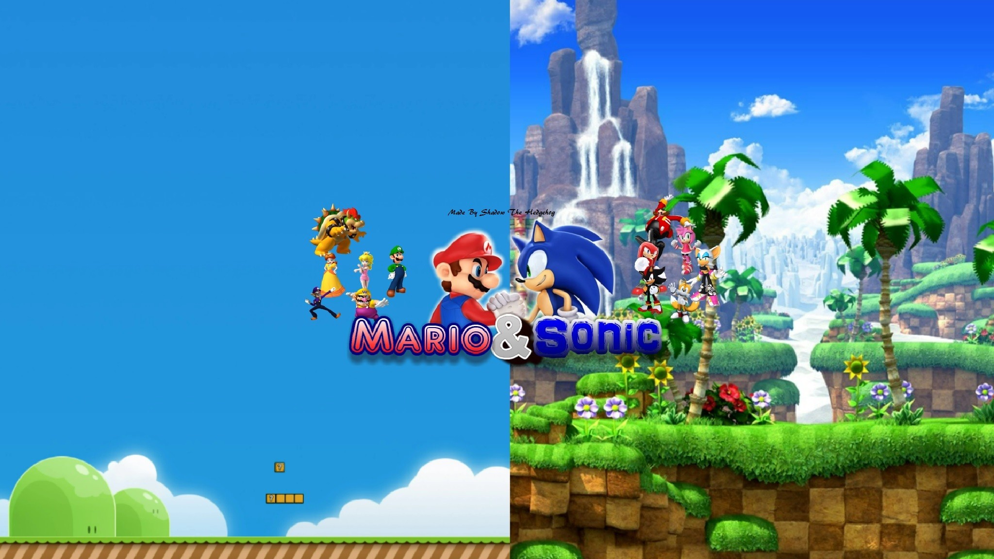 2048x1152 Mario and Sonic by ShadowTheHedgehog24 Mario and Sonic by  ShadowTheHedgehog24