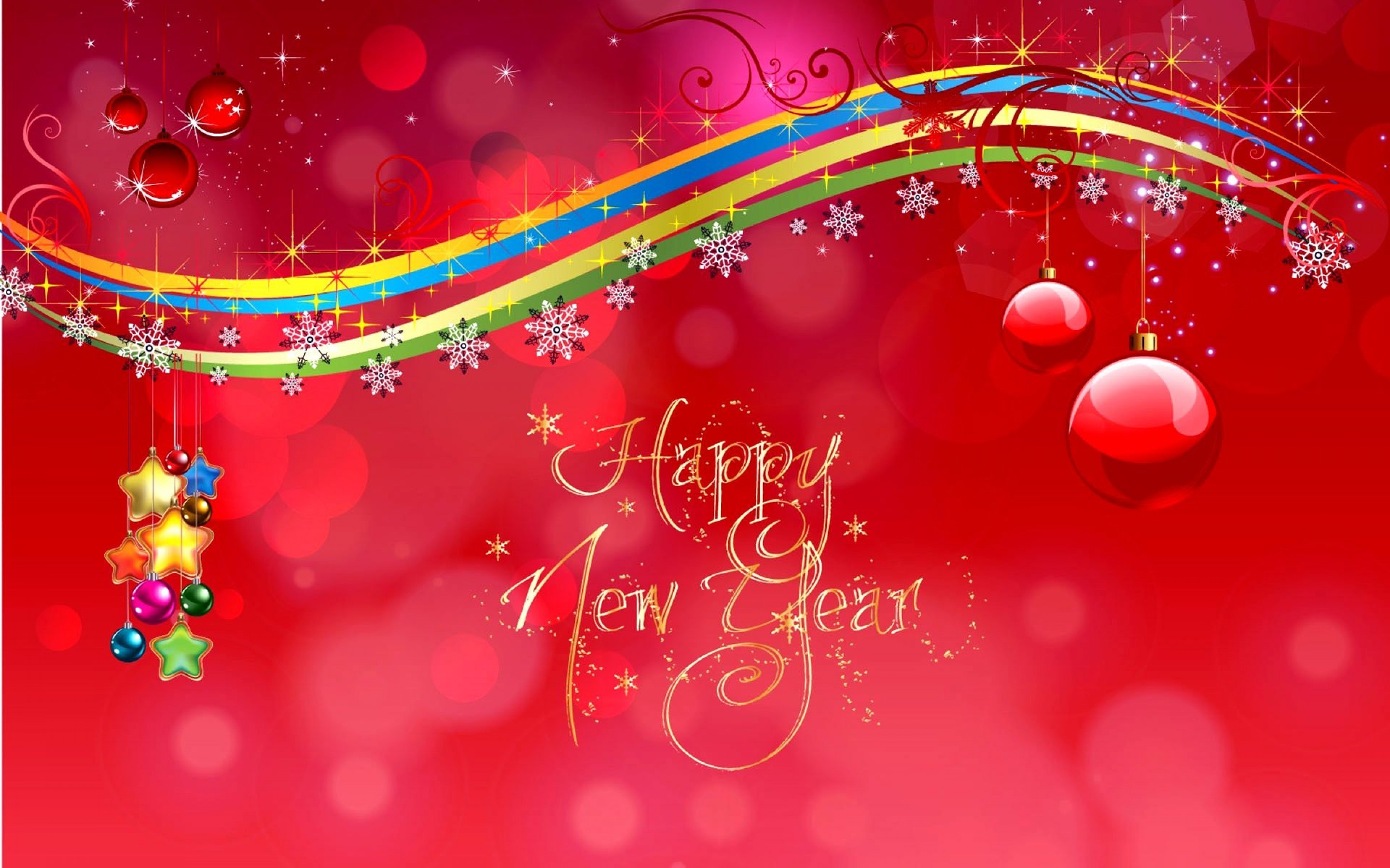 2880x1800 Happy New Year Fresh Red Vector