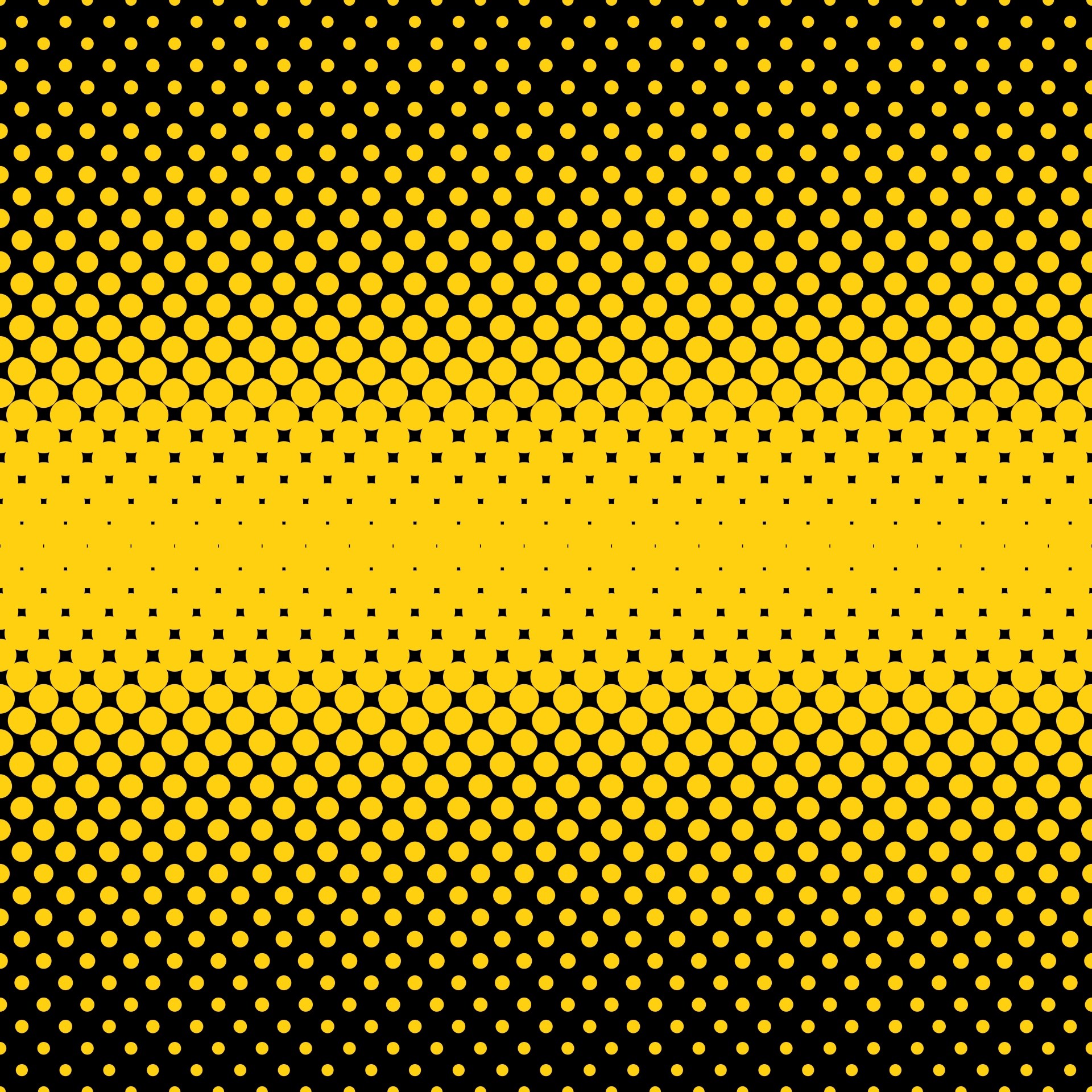1920x1920  Wallpaper points, circles, semitone, yellow, black