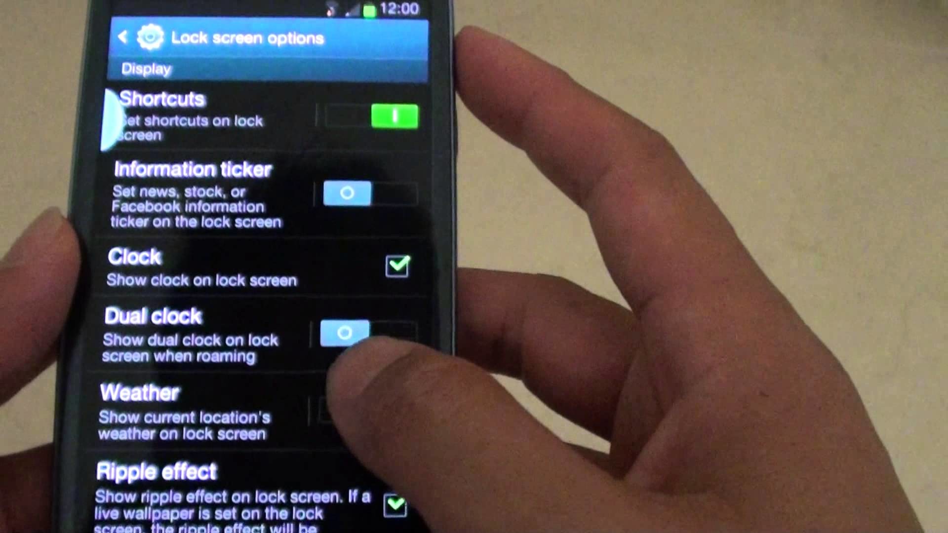 1920x1080 Samsung Galaxy S3: How to Show or Hide Weather Information on the Lock  Screen - YouTube