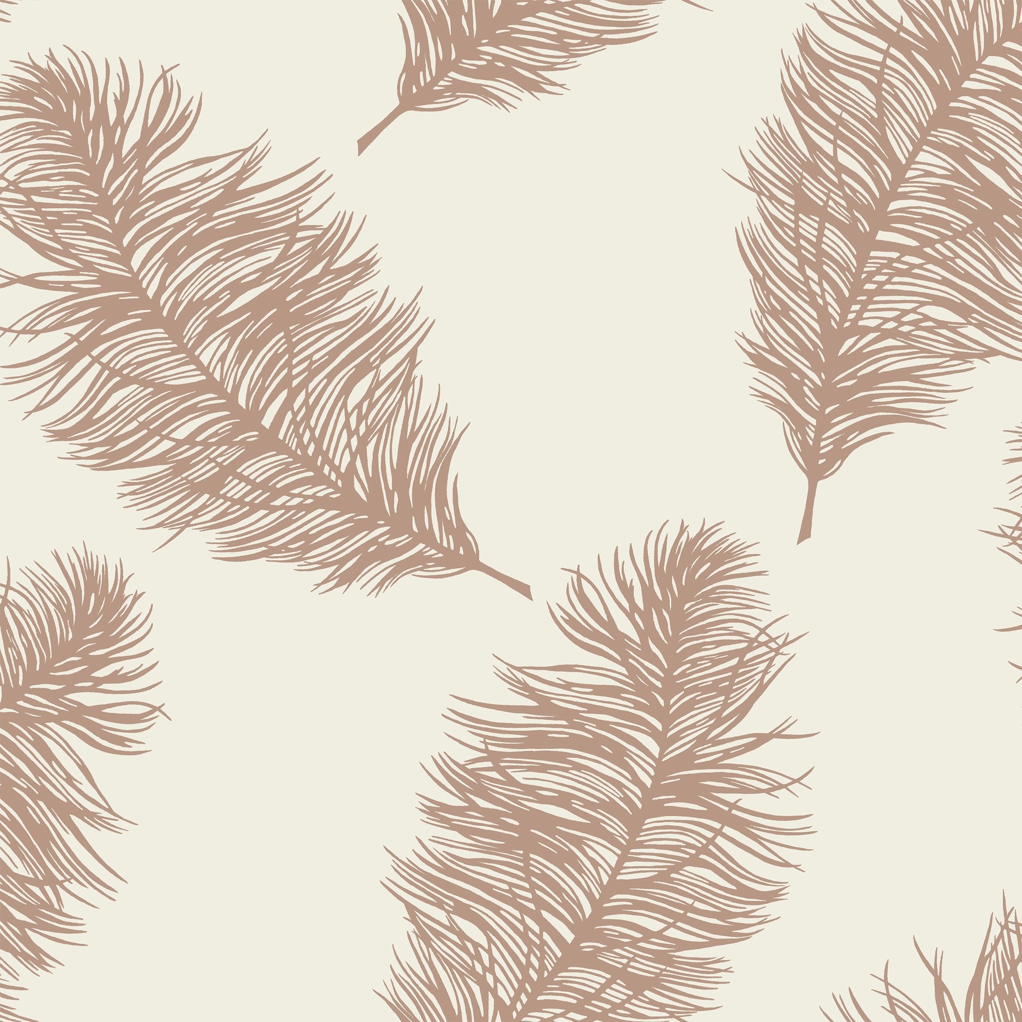 2087x2087 Holden Statement Wallpaper - Fawning Feather Cream and Rose Gold- 1262.