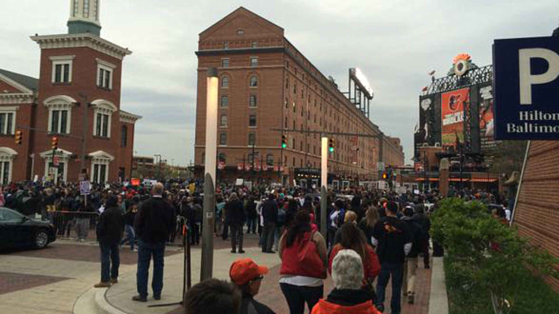 1920x1080 Freddie Gray protest outside Camden Yards turns violent