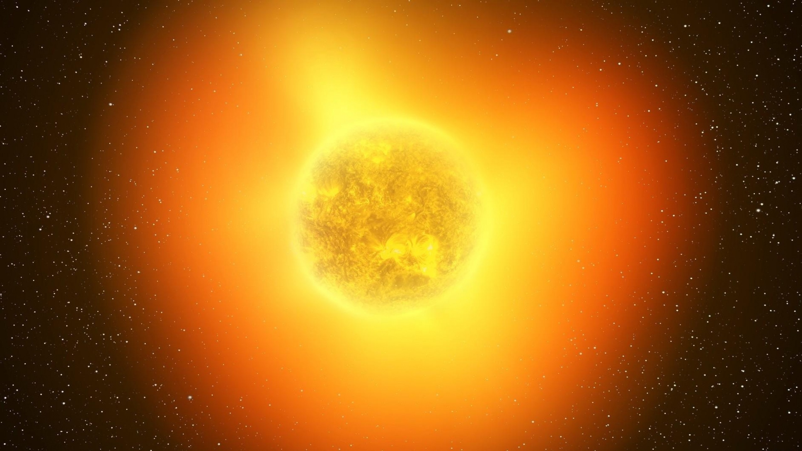 2560x1440  Wallpaper sun, solar system, radiation, space