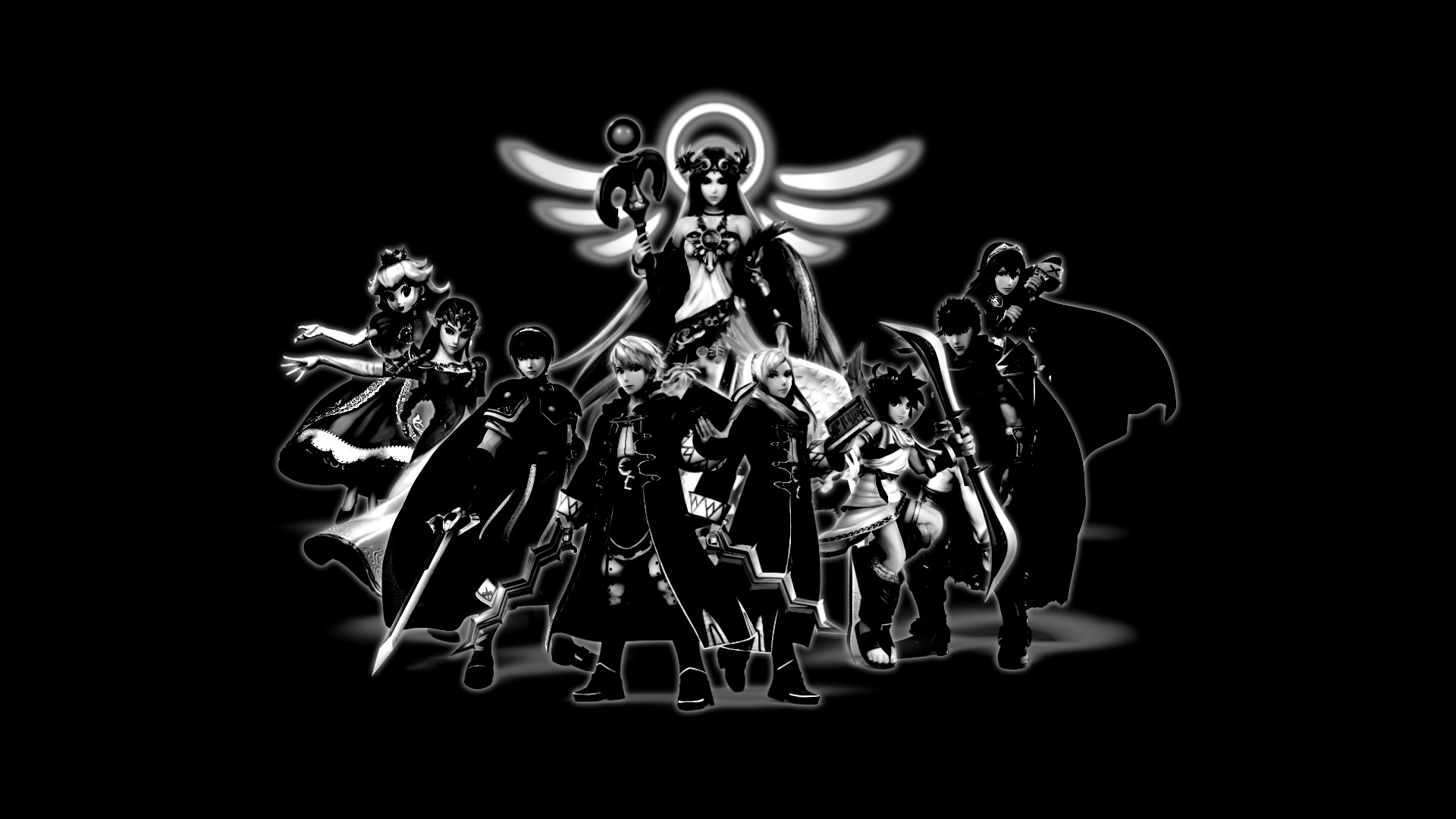1920x1080 4 Background  BW by CookedEmil Super Smash Bros. 4 Background   BW by CookedEmil