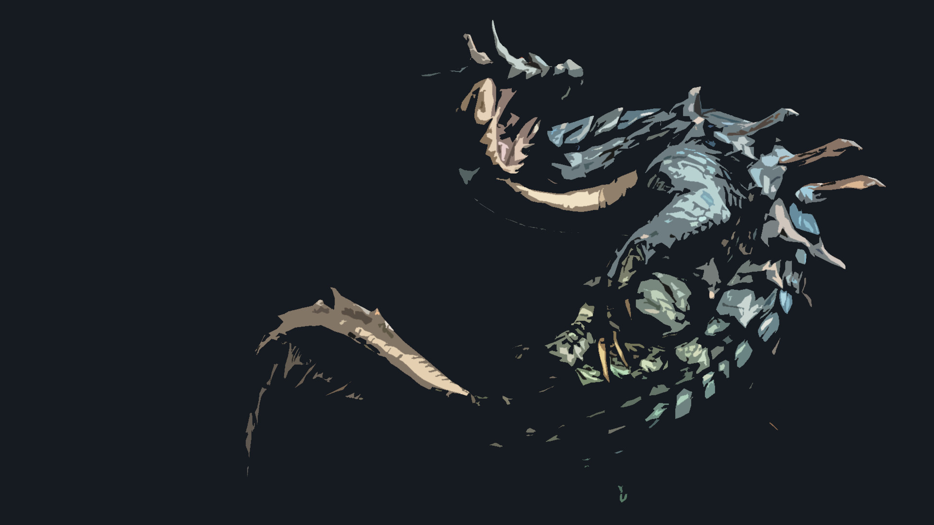 1920x1080 Here's my attempt at Lagiacrus.