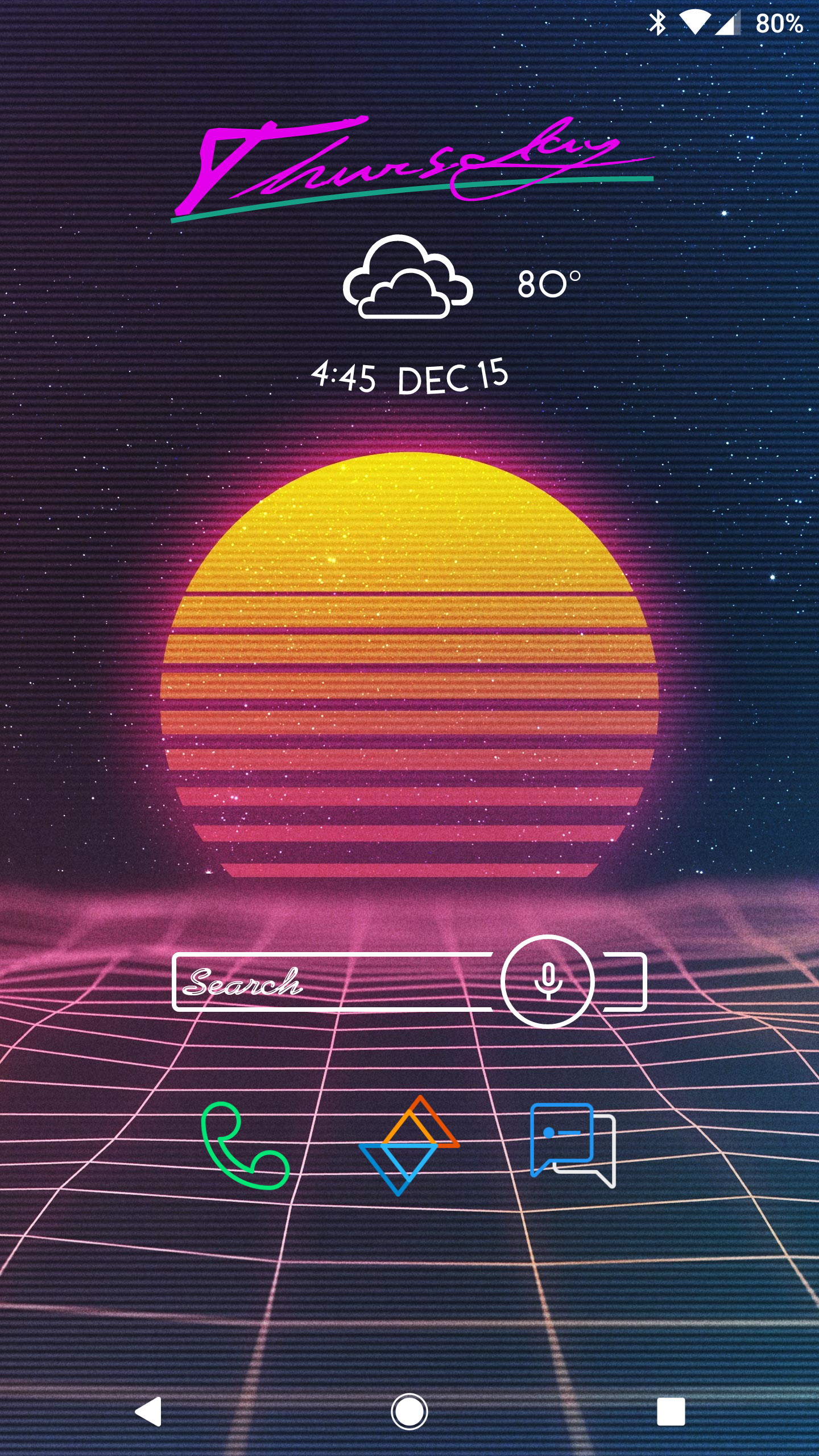 1440x2560 Recently watched San Junipero. I loved it so much I decided to make a home  screen with some similar aesthetics ...