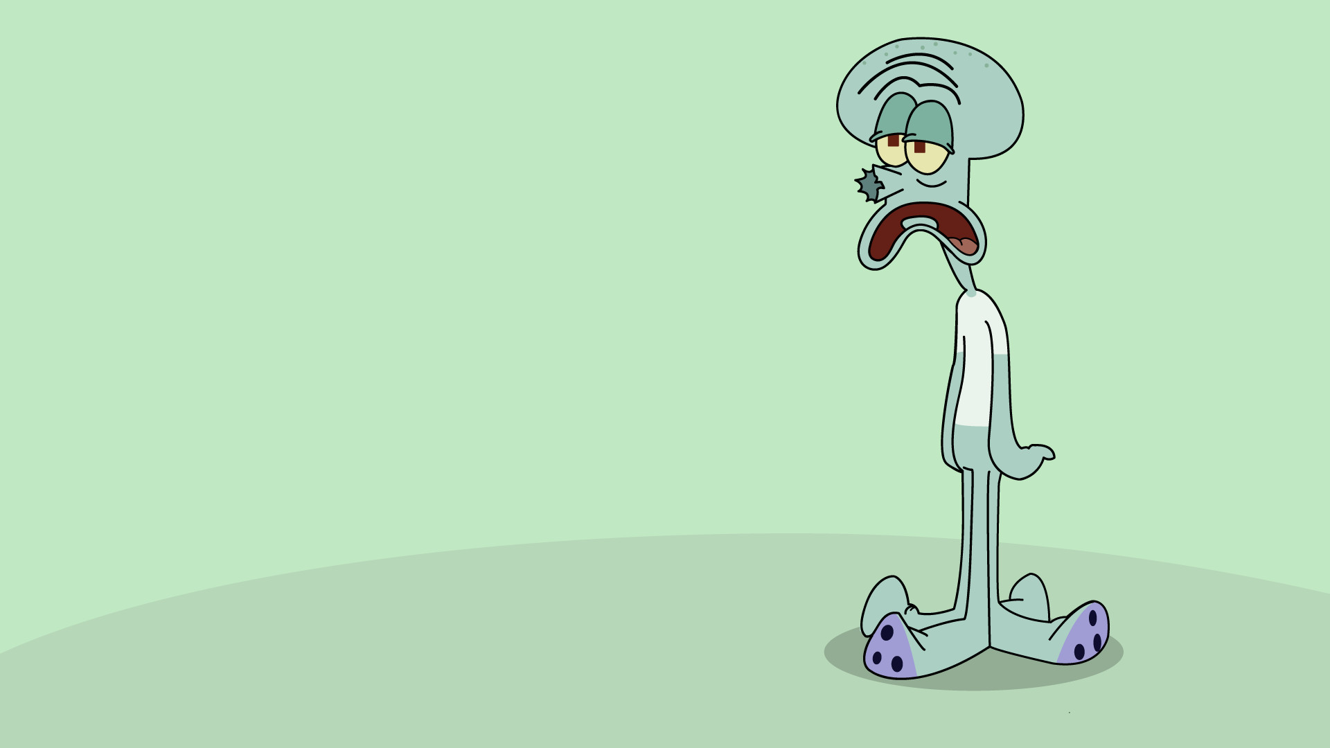 1920x1080 I made this Squidward wallpaper, what do you guys think?
