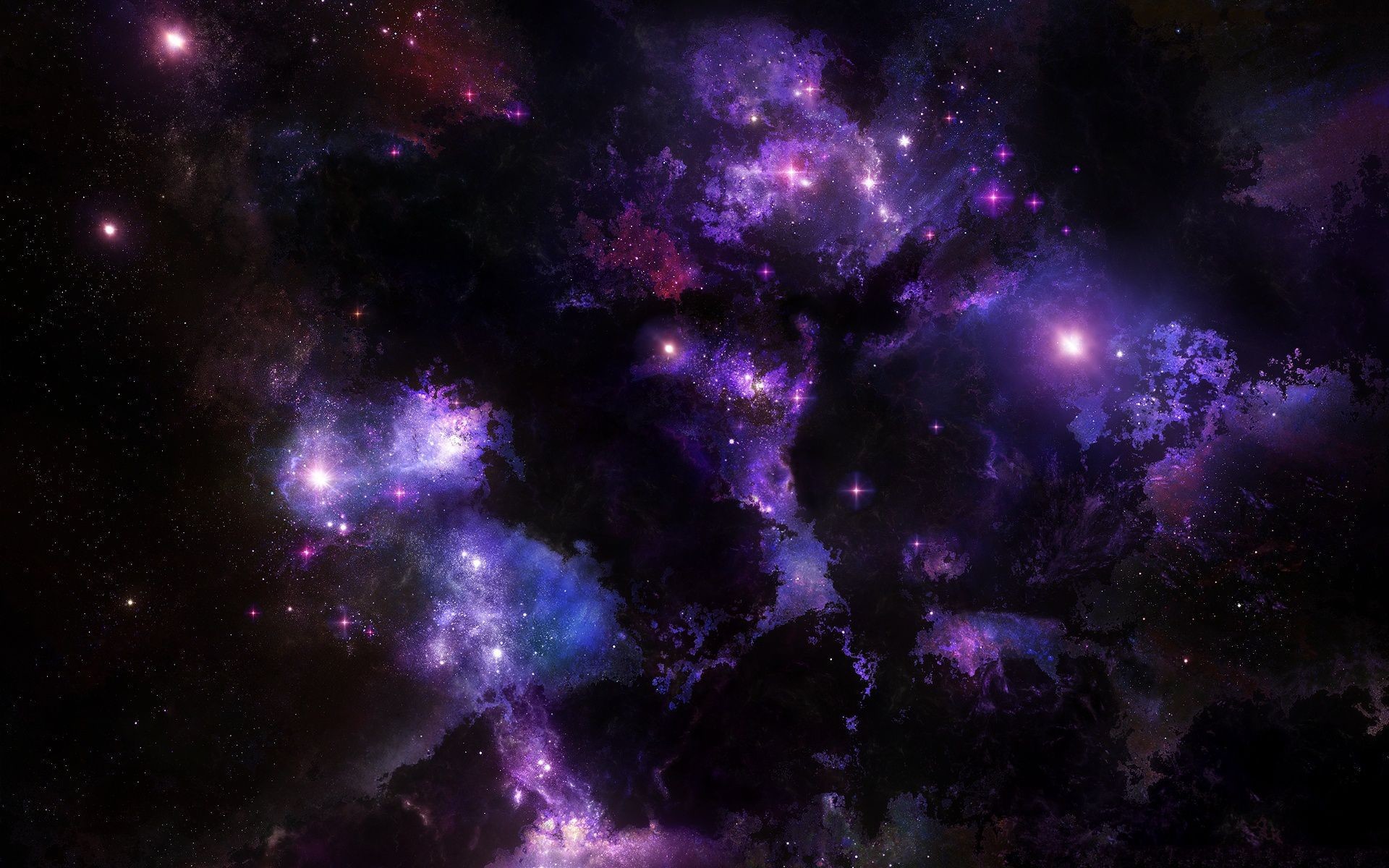 1920x1200 Purple Nebula and Bright Stars - Desktop Nexus Wallpapers
