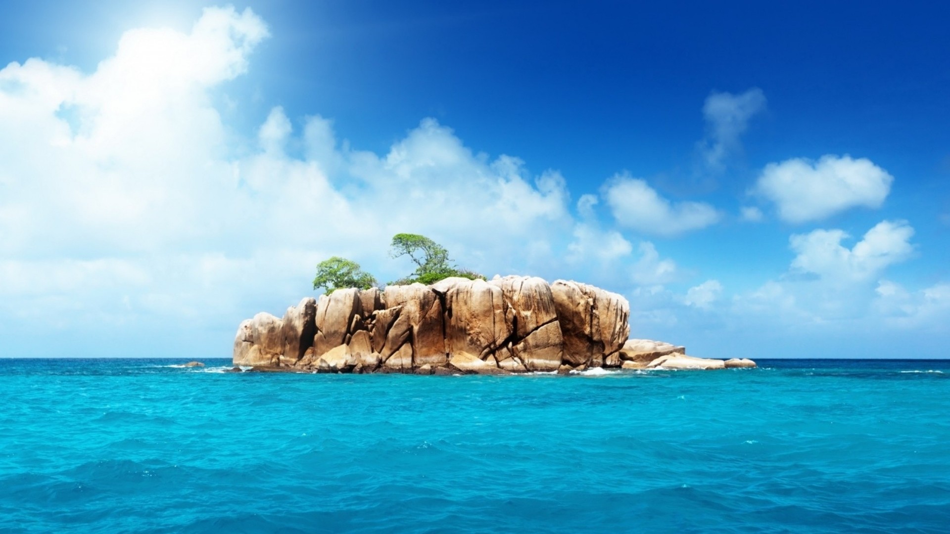 1920x1080 Preview wallpaper island, rocks, sea 