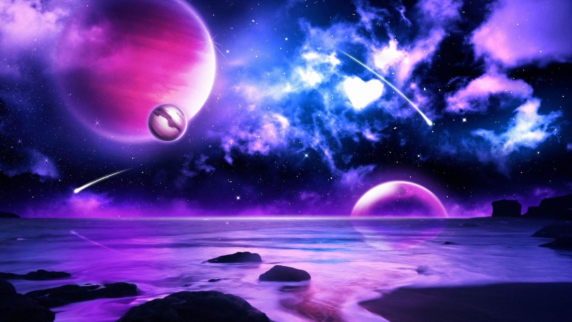 Download Starry Purple Galaxy Theme Wallpaper  Wallpaperscom