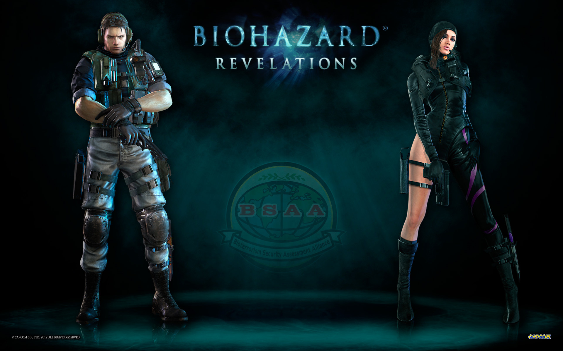 1920x1200 Jessica & Chris Wallpaper of Resident Evil Revelations