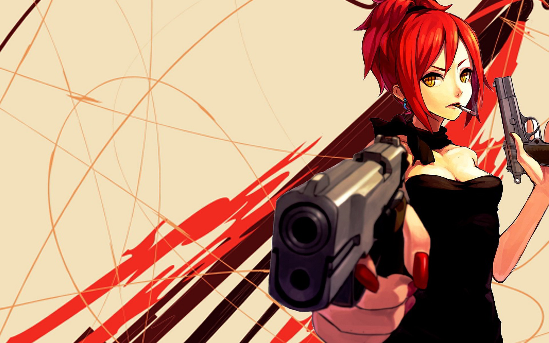 1920x1200 Gangsta Anime Girl With Guns Picture