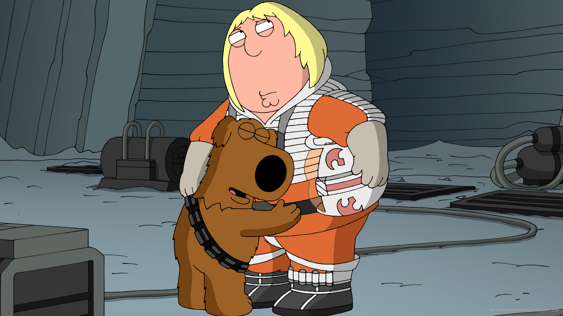1920x1080 1366x768 Brian And Chris Griffin As Luka And Chewbacca wallpaper
