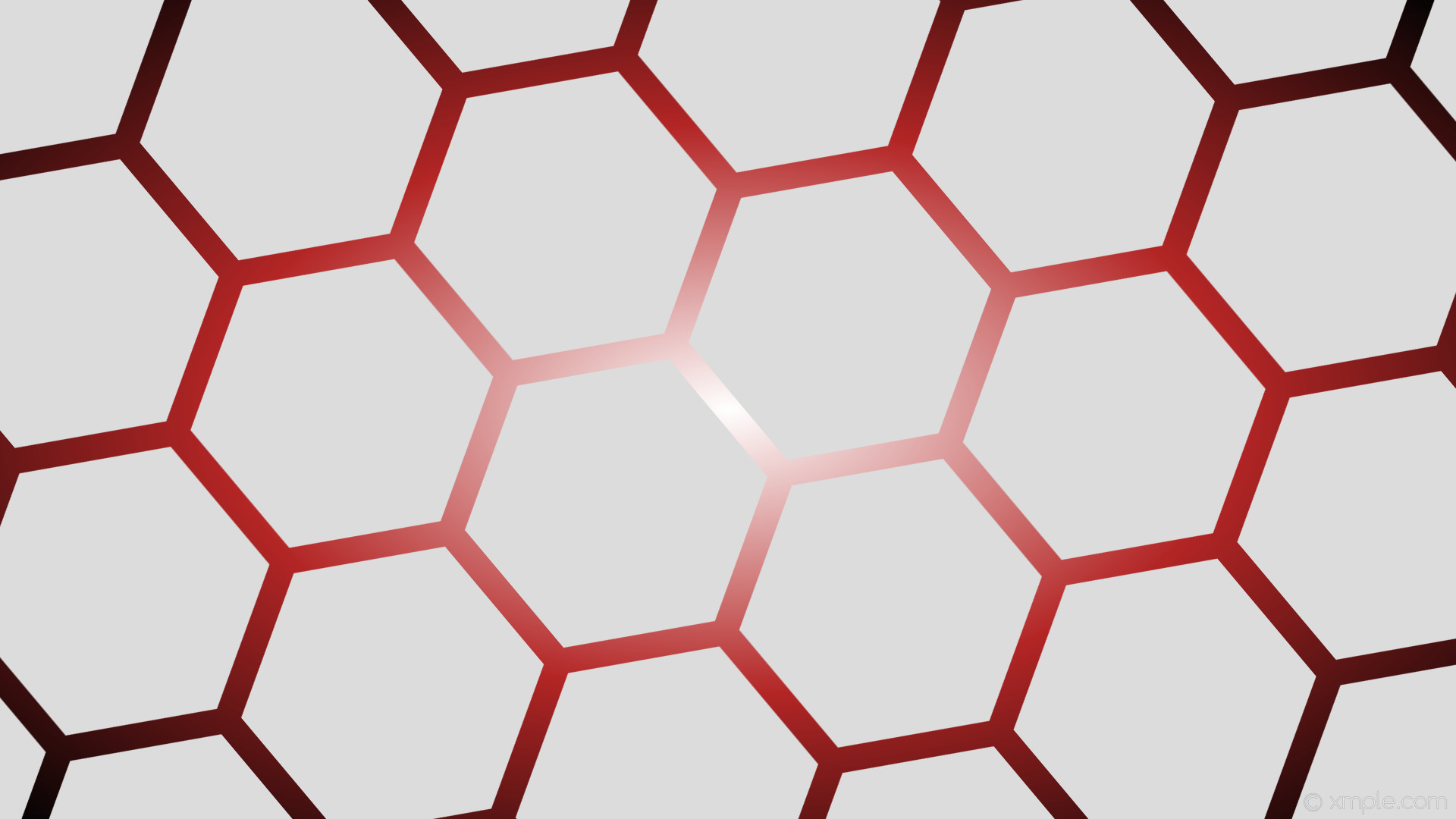1920x1080 wallpaper black gradient red white grey glow hexagon #dcdcdc