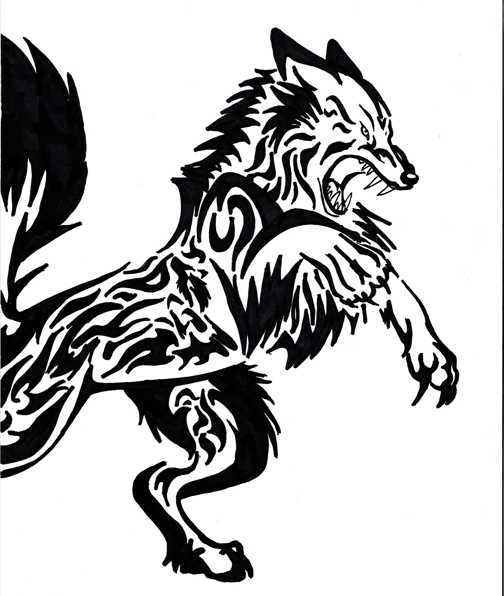 1700x2011 Images of tribal wolf tattoos wallpaper