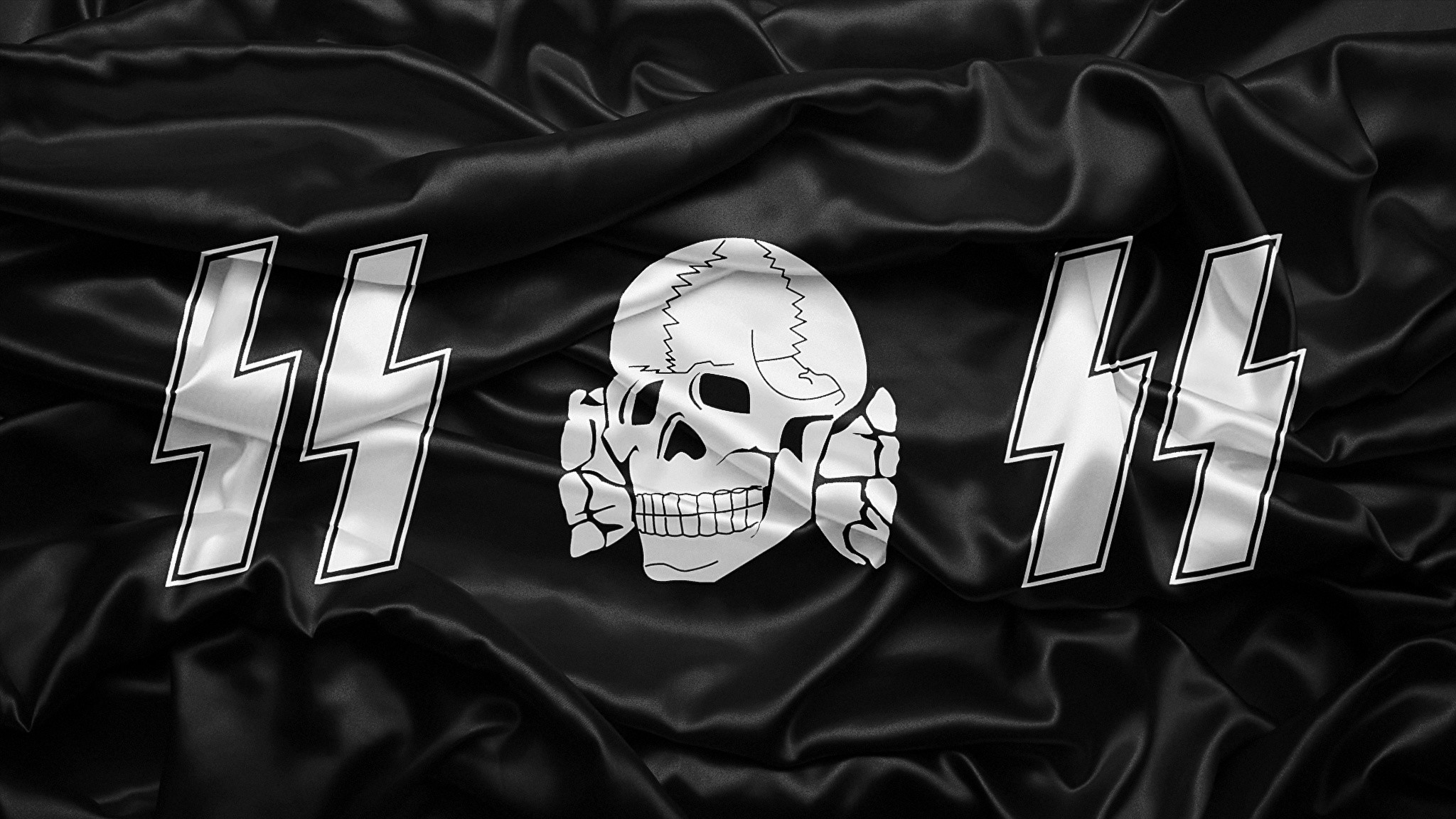 2048x1152 Skulls SS TotenKopf Flag 