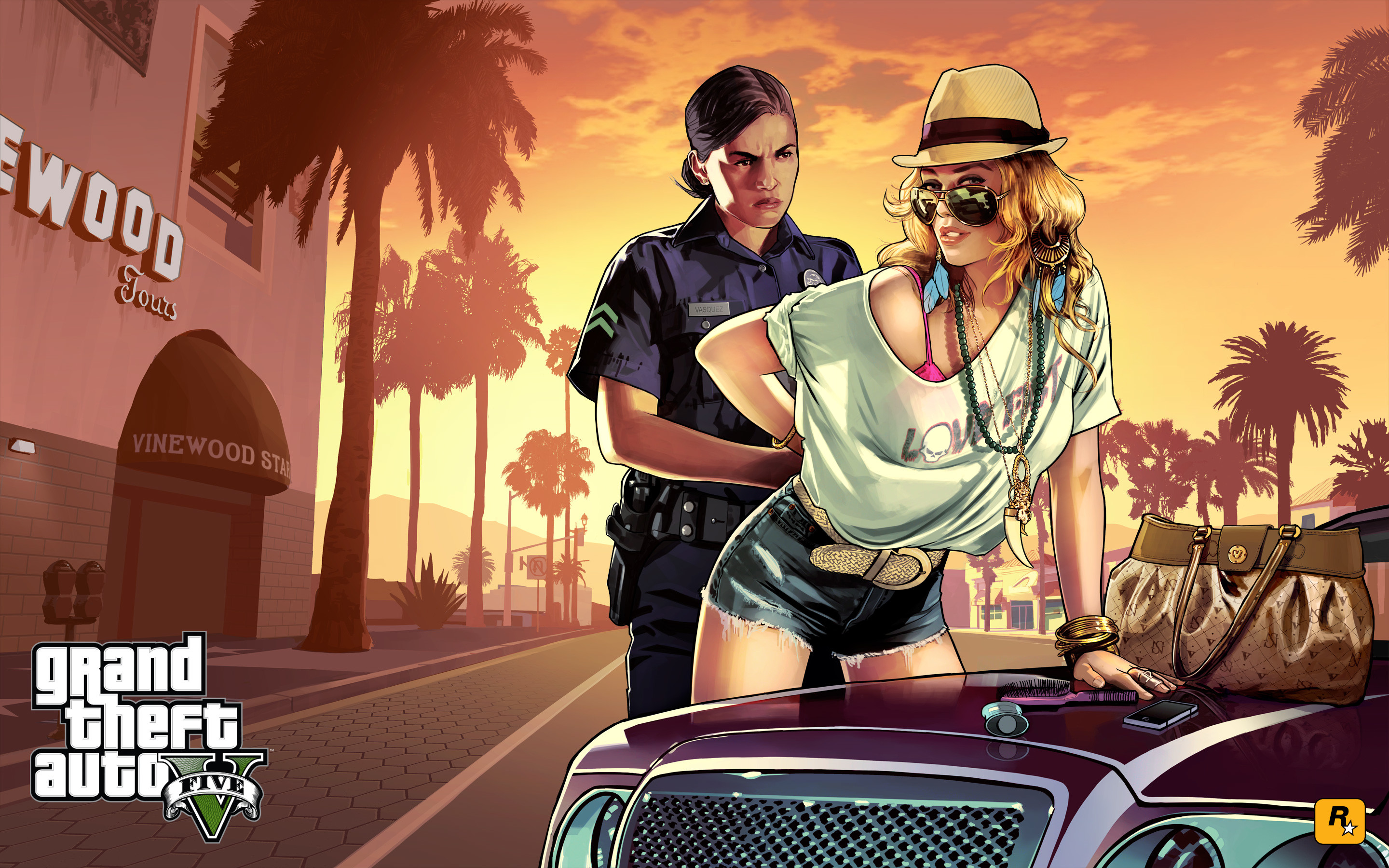 2880x1800 Wallpaper GTA 5 Grand Theft Auto Police Tracey De Santa Hat Games Glasses   GTA eyeglasses
