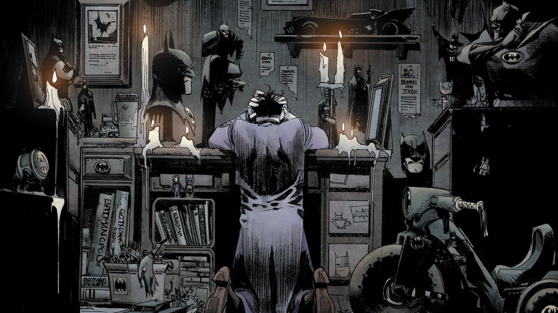 1920x1080 Batman and Joker digital wallpaper, Joker, Batman, comics, DC Comics HD  wallpaper
