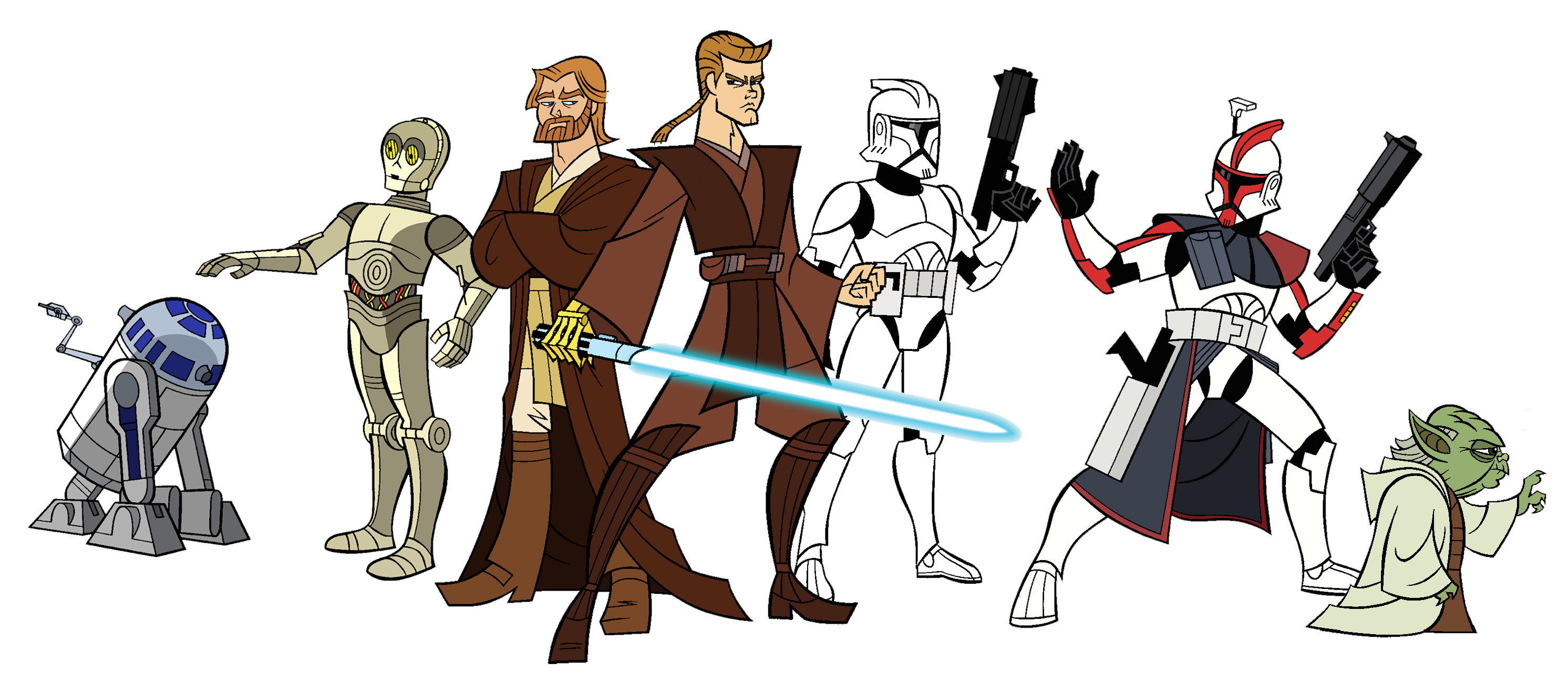 2984x1300 Star Wars Clone Wars Micro Series (2003) images Clone Wars Characters HD  wallpaper and background photos